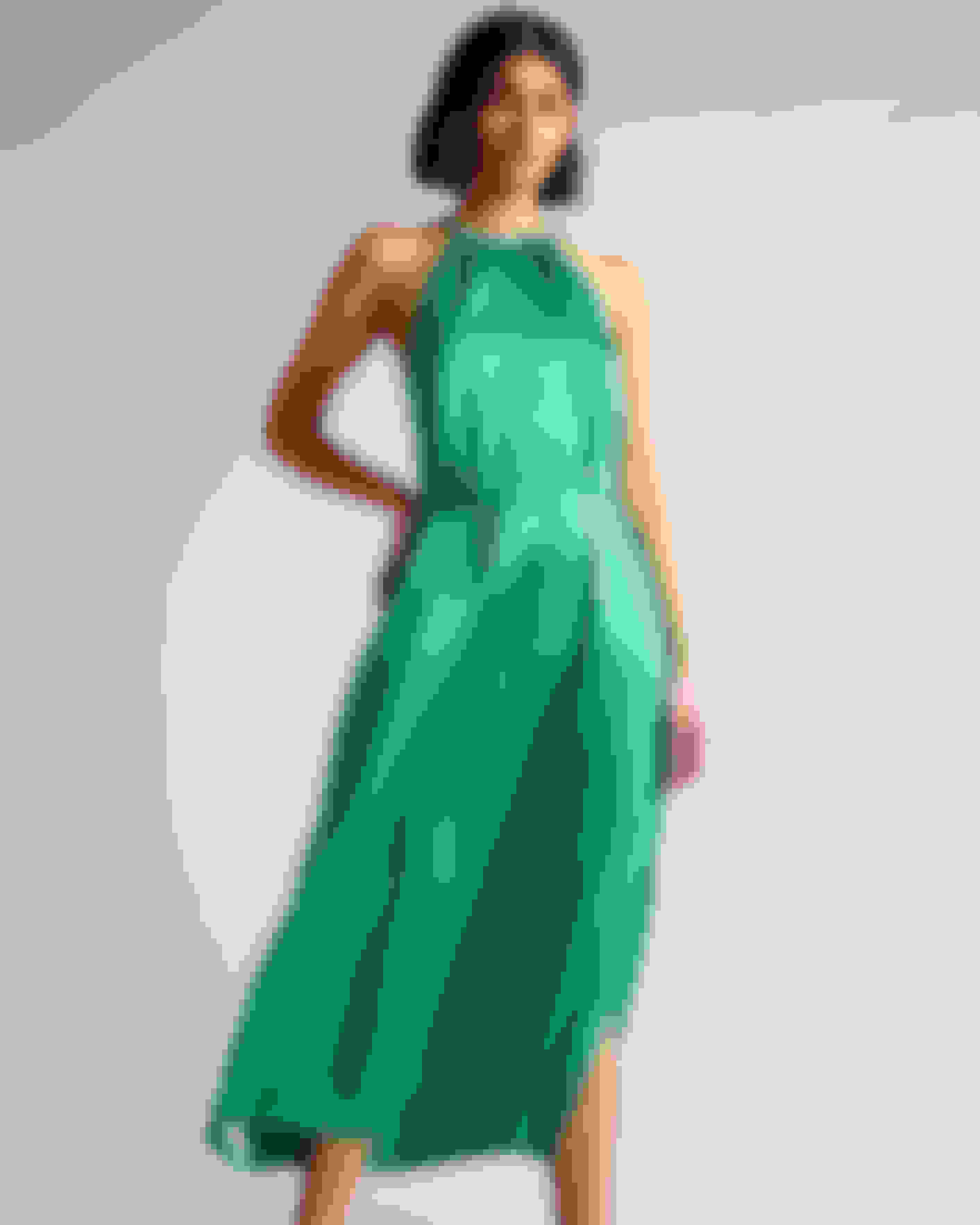 Medium Green Halterneck Midaxi Dress Ted Baker