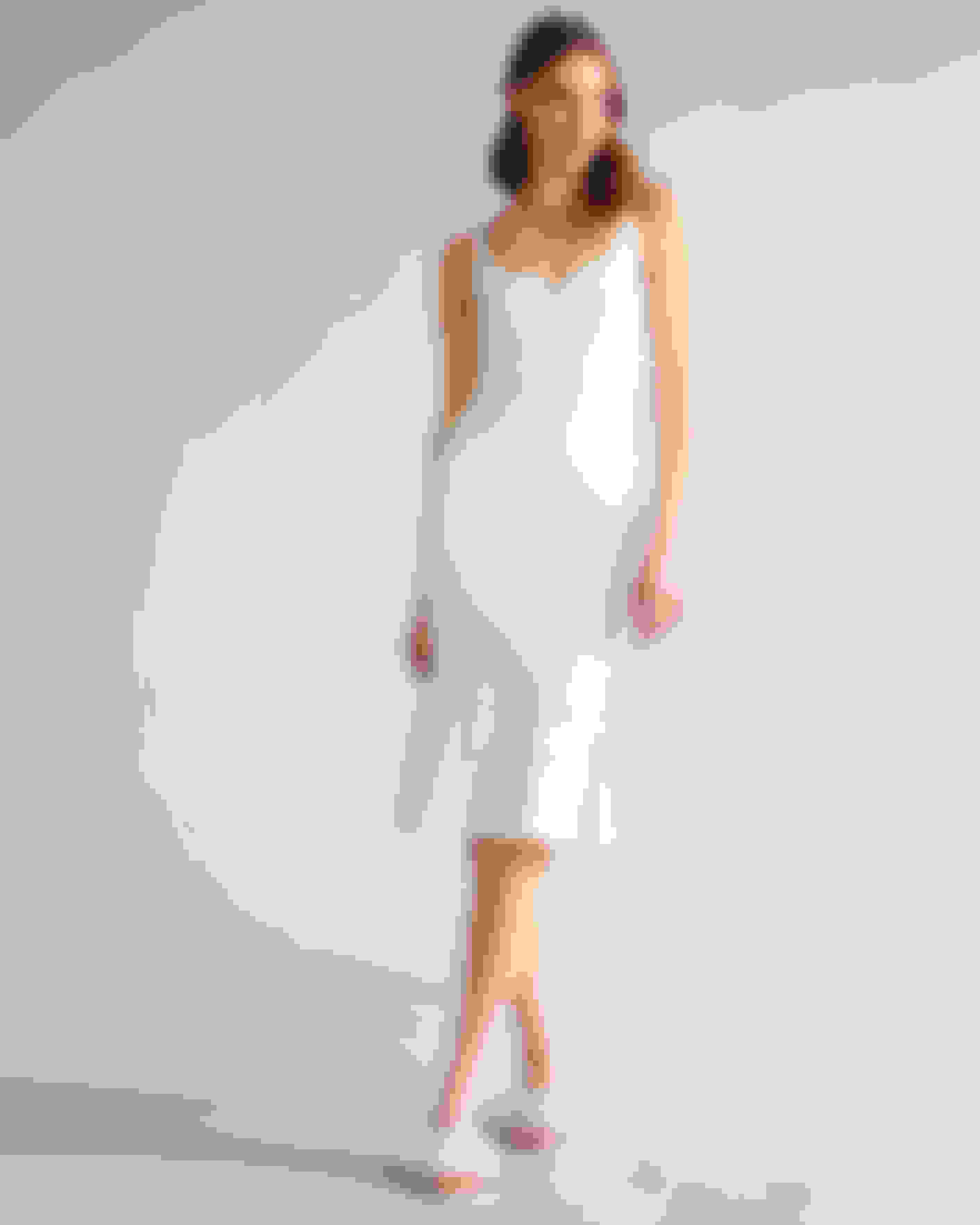 White Panelled Flare Hem Midi Dress Ted Baker