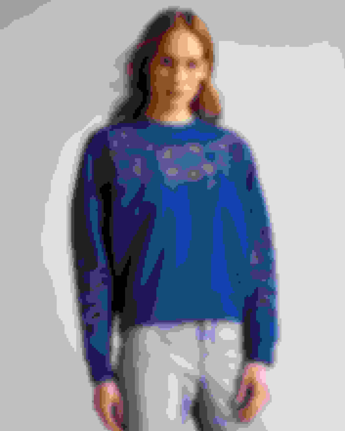Dark Blue Laser Cut Sweater Ted Baker