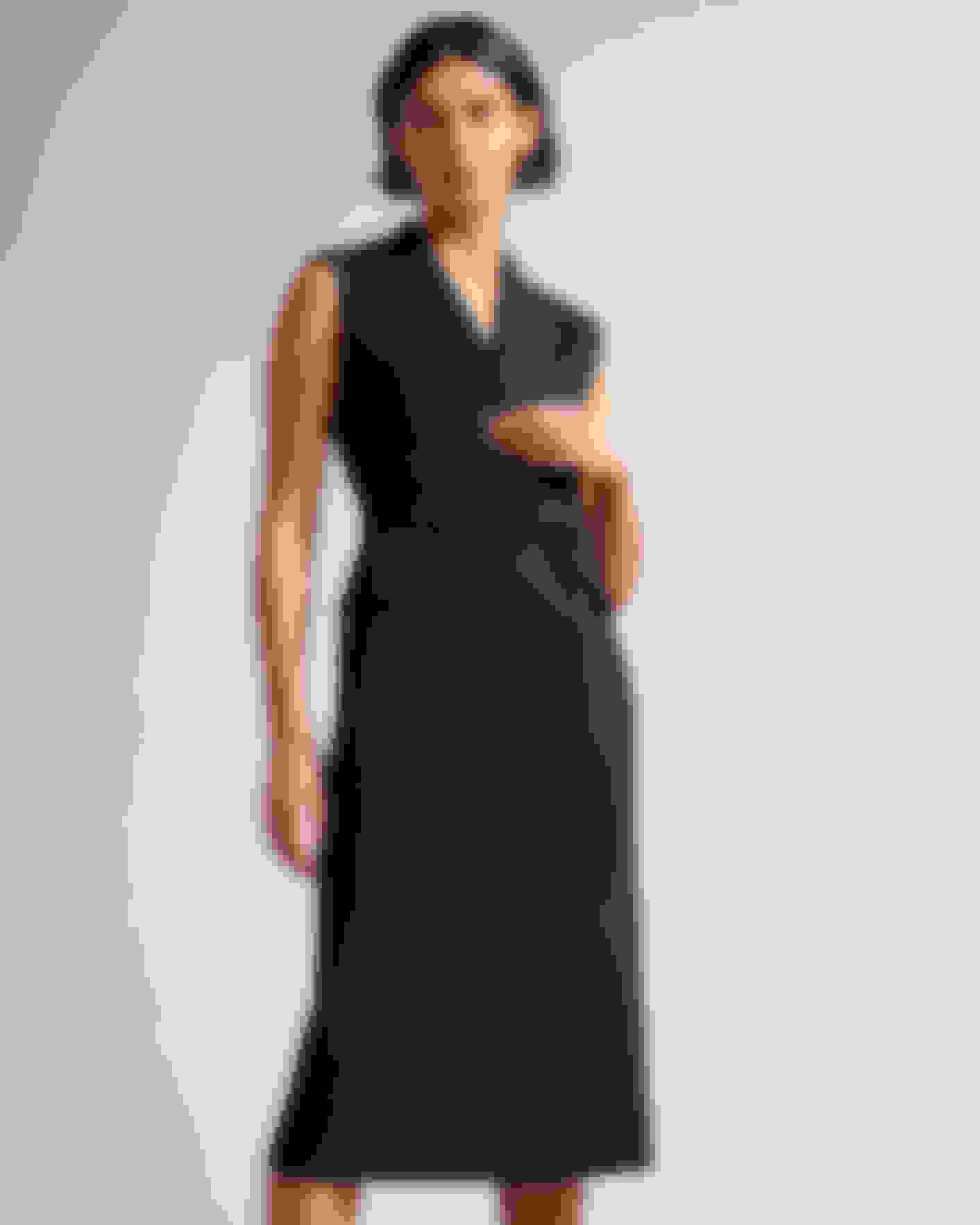 Black Tailored Sleeveless Midi Dress Ted Baker