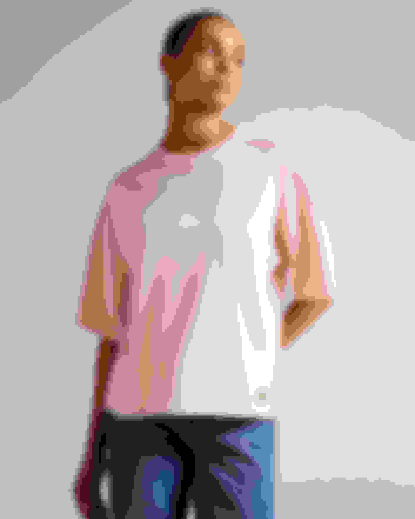 Dusky Pink Stitch Insert T-Shirt Ted Baker