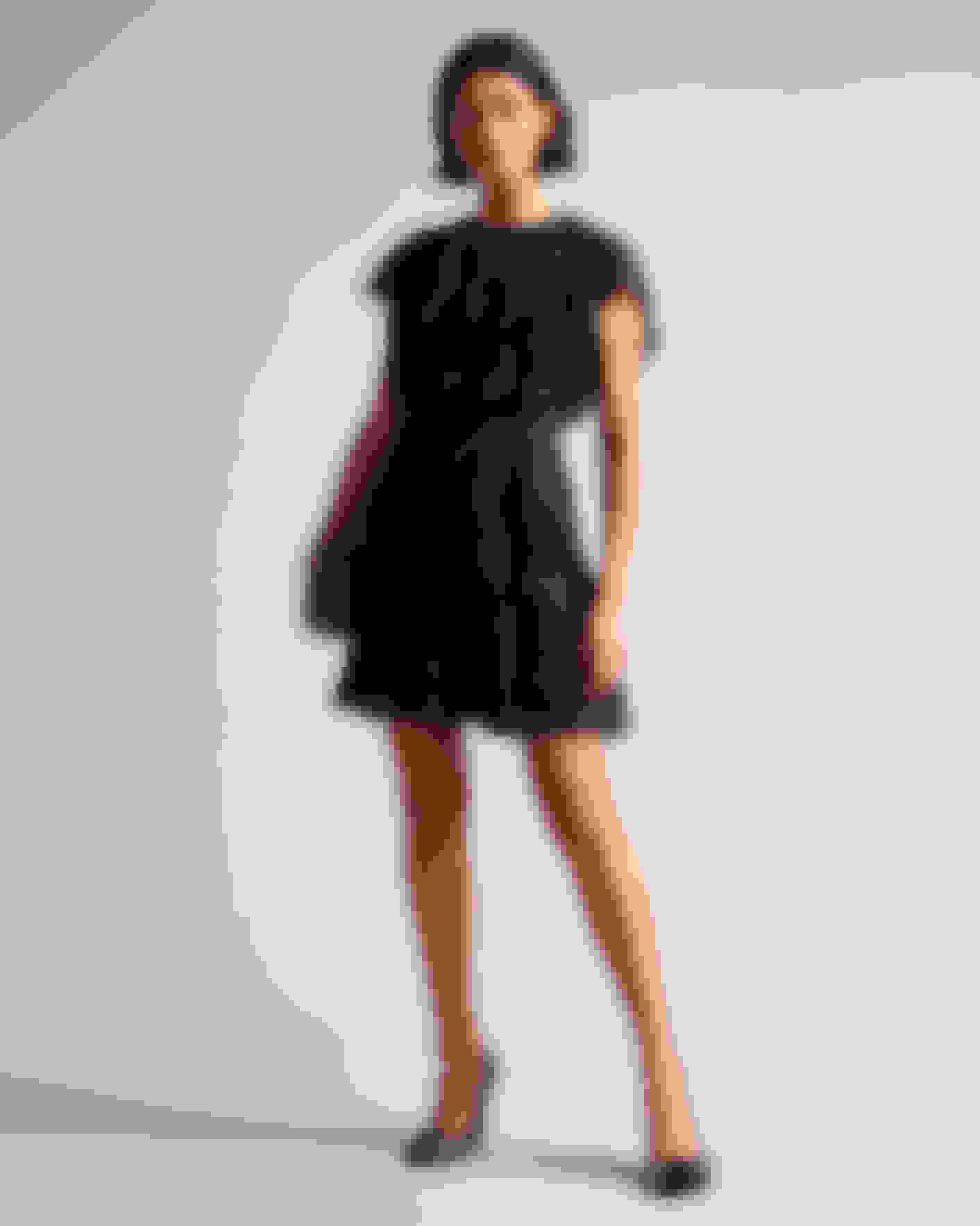 Black Waterfall Ruffle Mini Dress Ted Baker