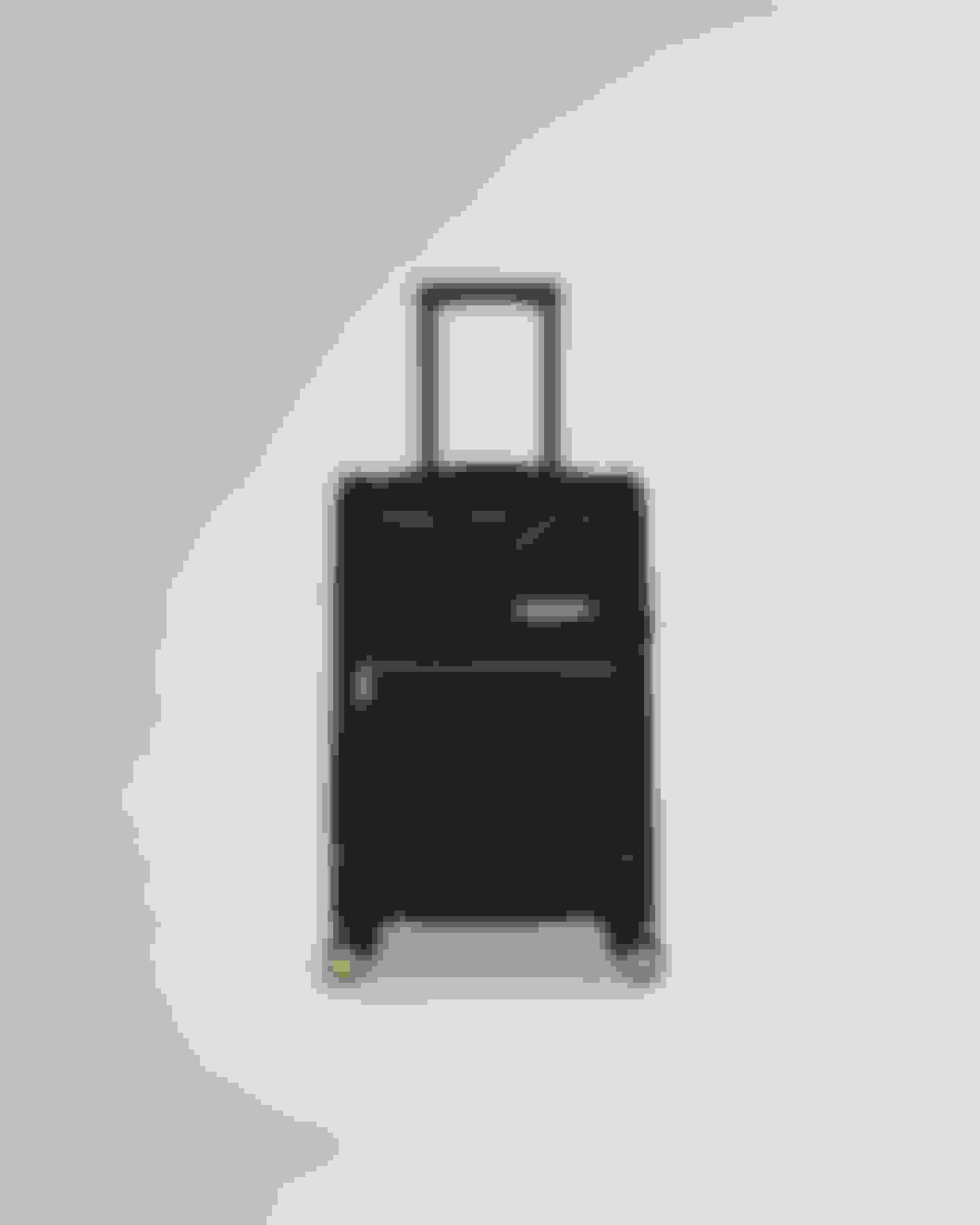 Noir Petite valise à roulettes empiècement matelassé 55 x 35 x 25 cm Ted Baker