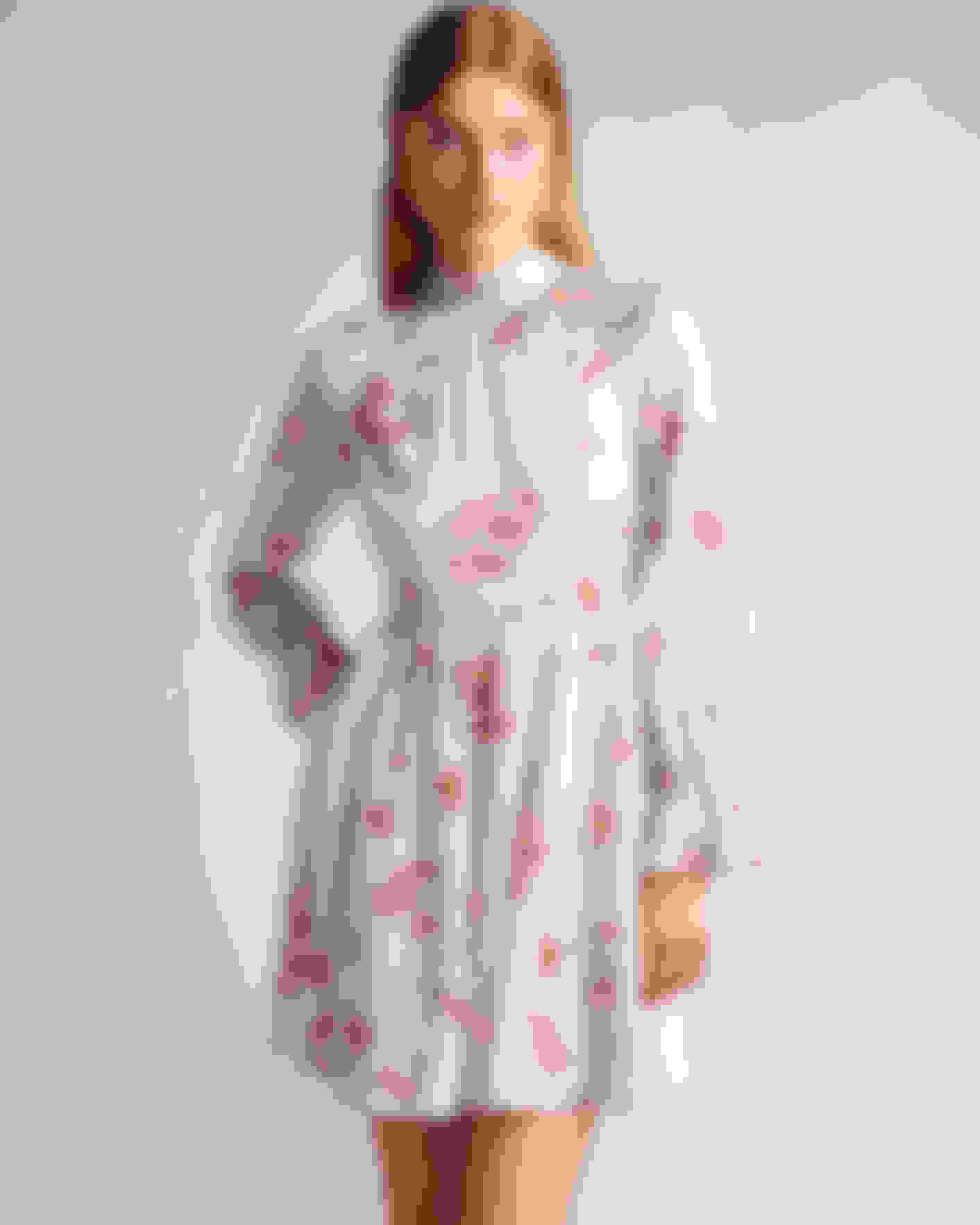 Ivory Floral Long Sleeve Mini Dress Ted Baker