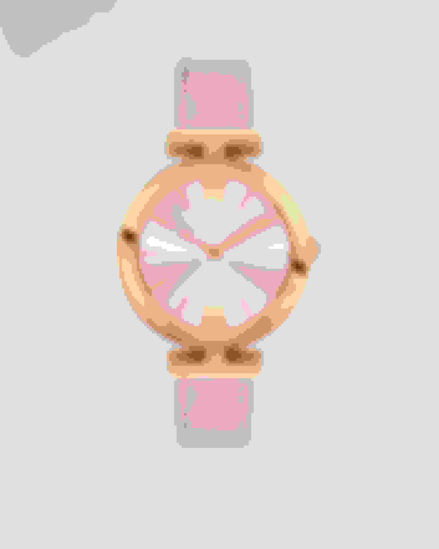 Pink T Frame Leather Strap Watch Ted Baker