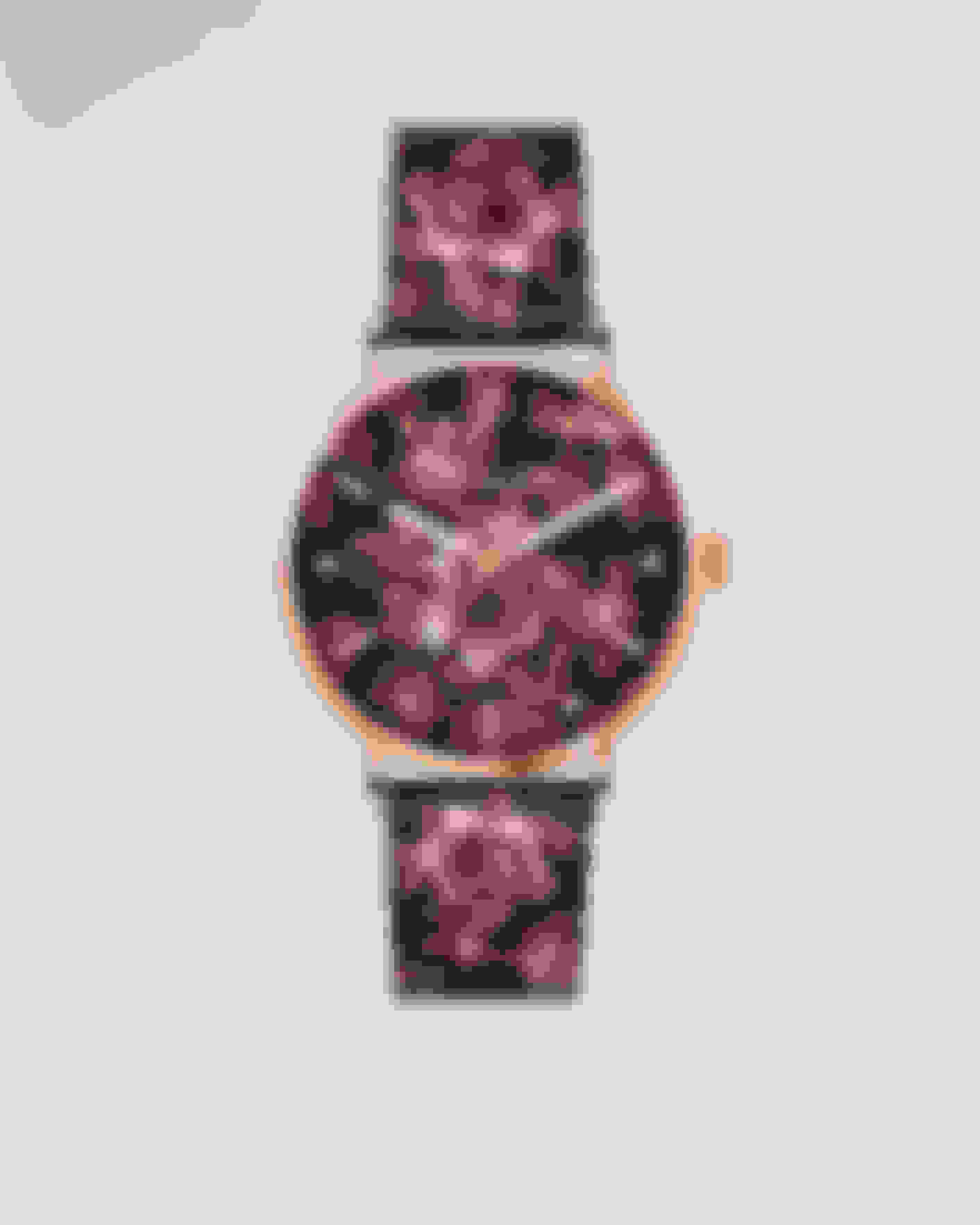 Black Glitched Floral Printed Watch Ted Baker