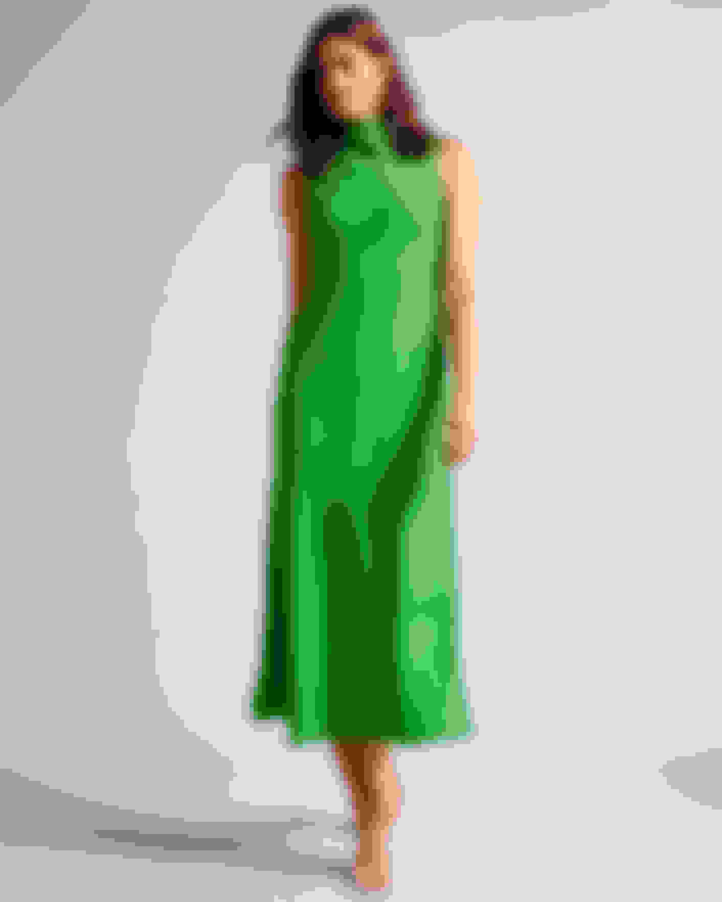 Green Cowl Neck Sleeveless Midi Slip Dress Ted Baker