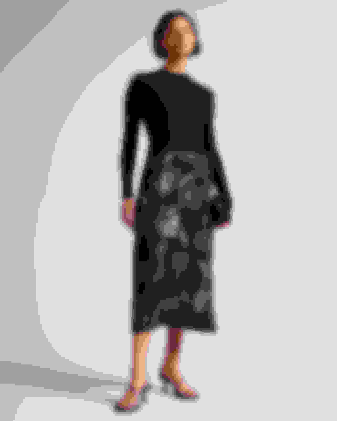Schwarz Kleid mit gestricktem Torso Ted Baker