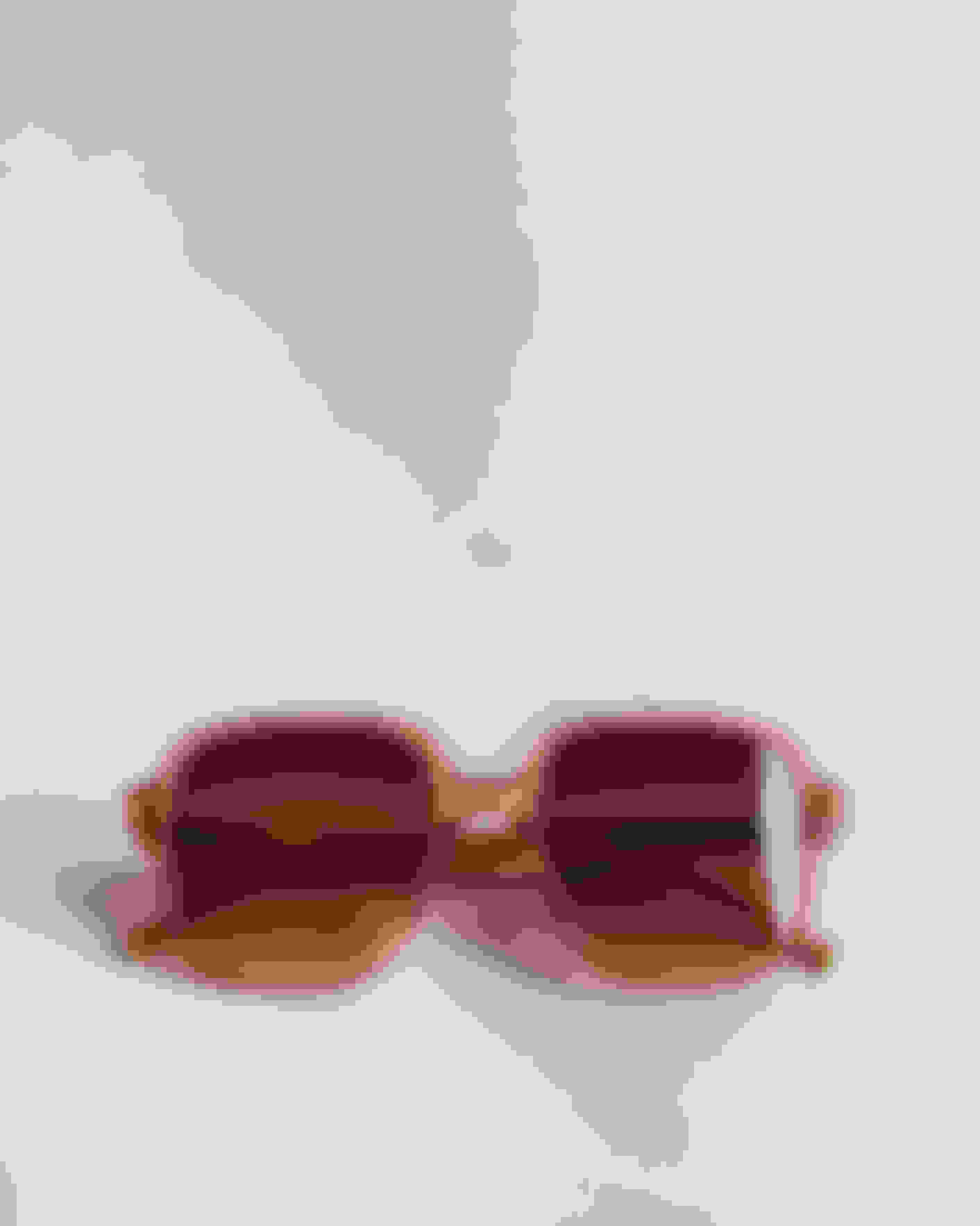 Hellrosa Große quadratische Sonnenbrille Ted Baker