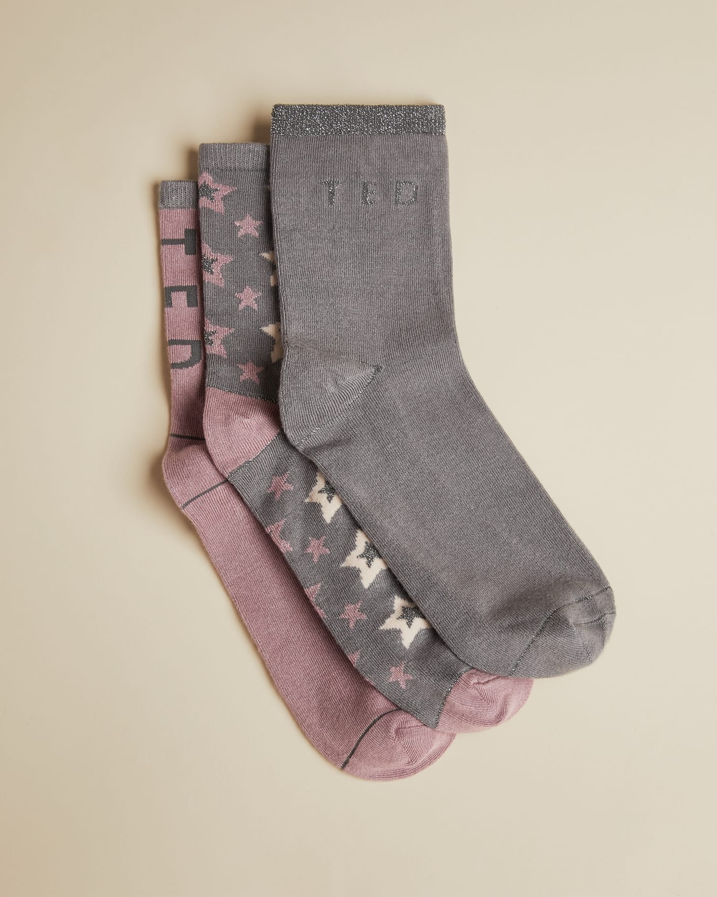 Ted Baker Three Pack Of Assorted Socks - ShopStyle