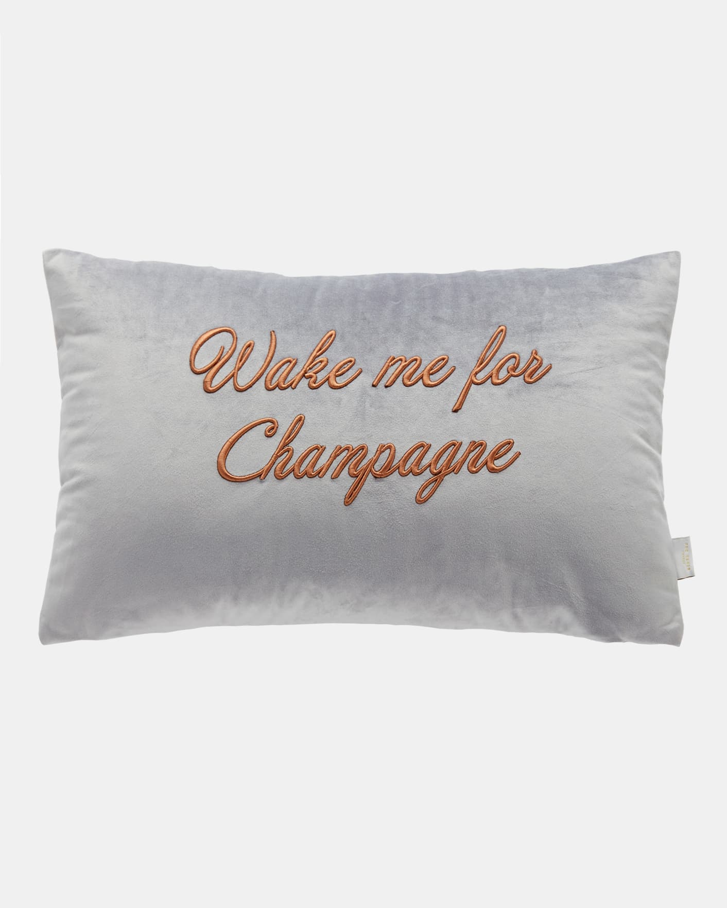 Gray Wake me up for champagne scatter cushion Ted Baker