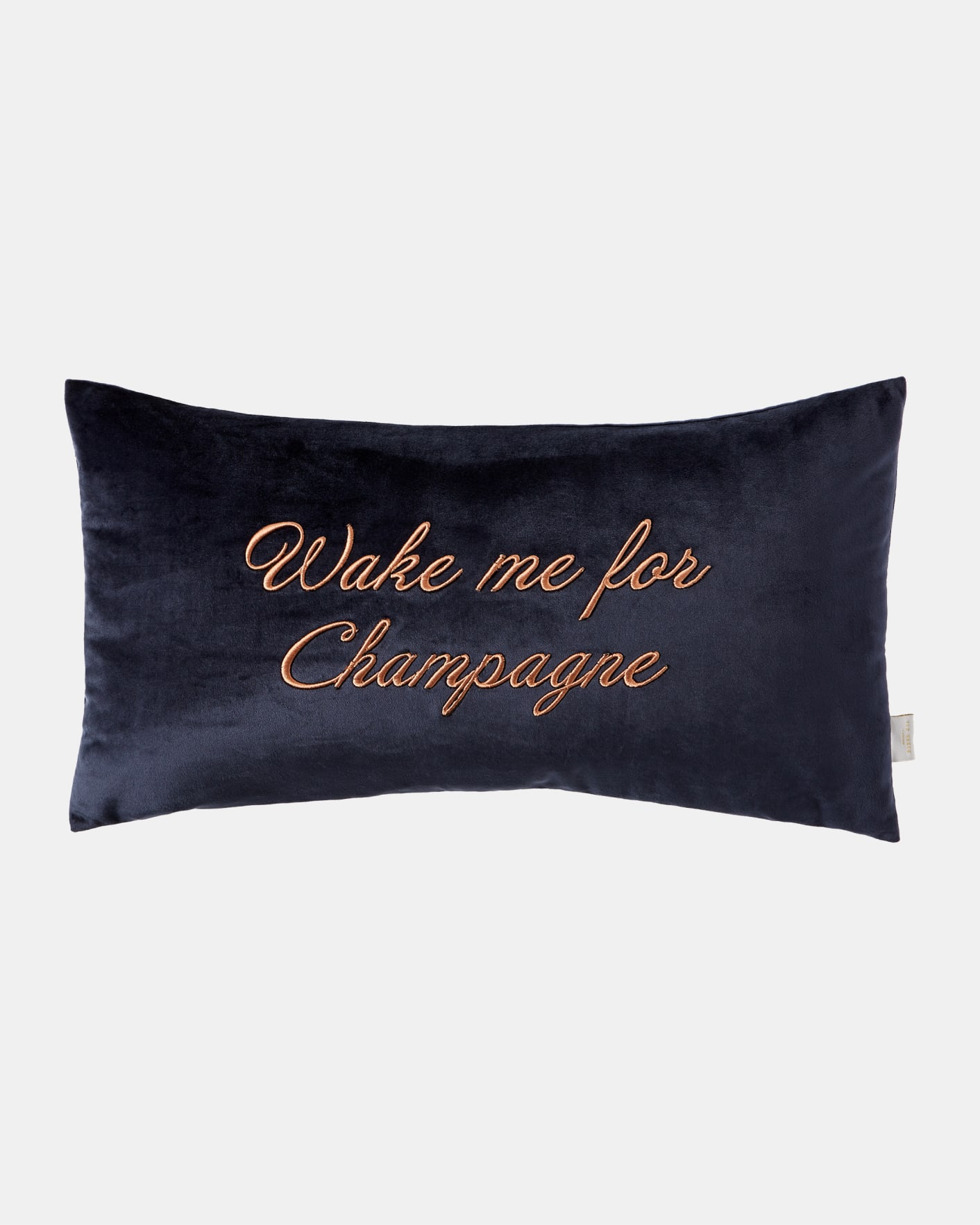 Navy 18930507A8 Wake Me For Champagne Pillow Ted Baker