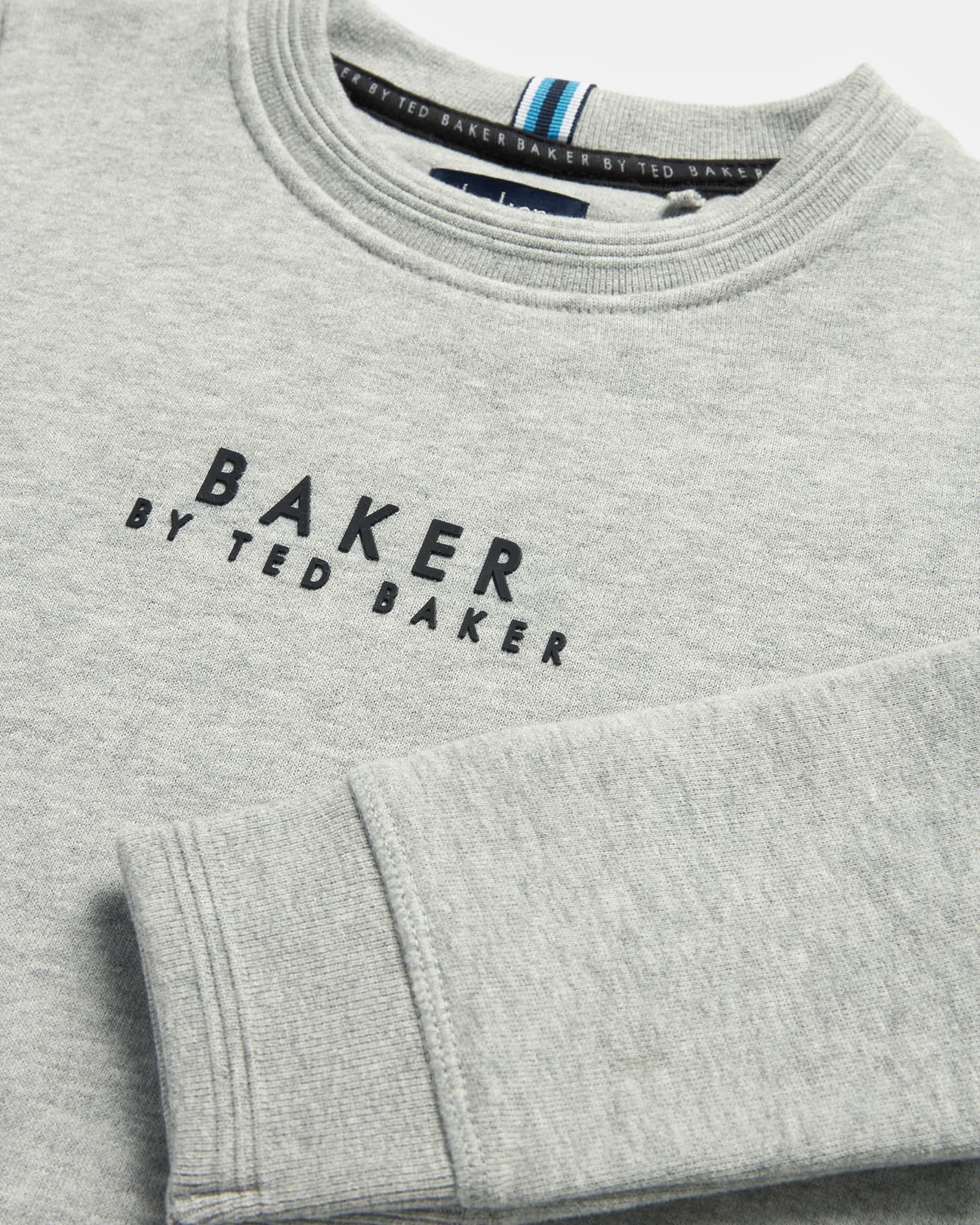 Grey Branded Crew Neck Long Sleeve Jumper Ted Baker