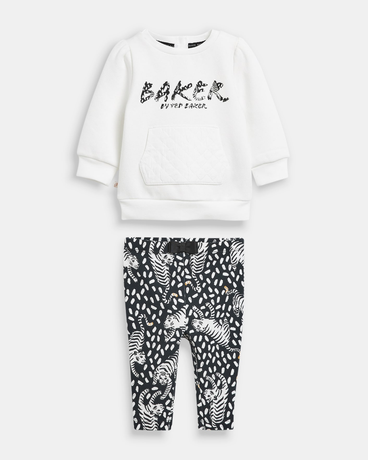 Weiß Sweat top and tiger printed legging set Ted Baker