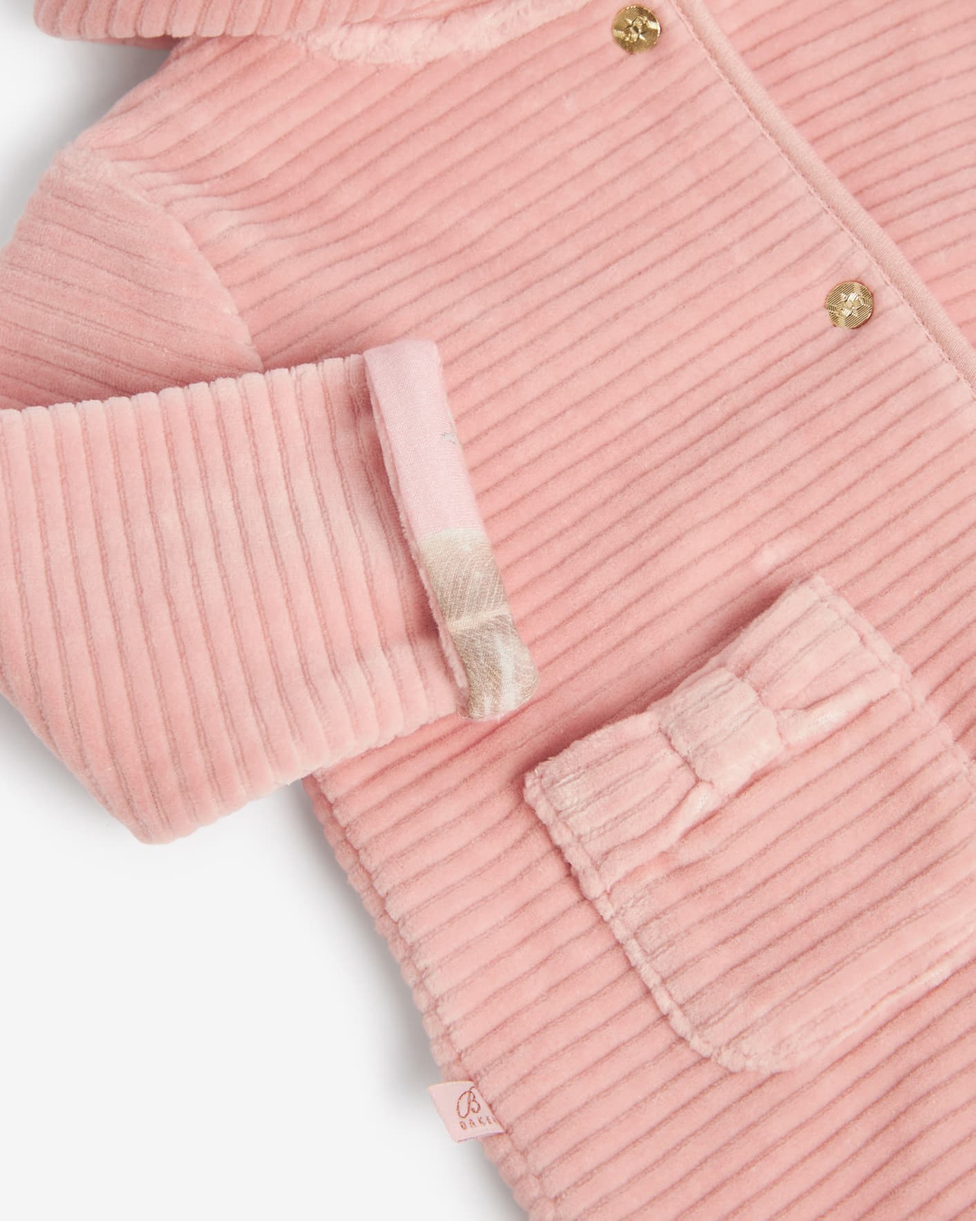 Pink Textured Hooded Jacket Ted Baker