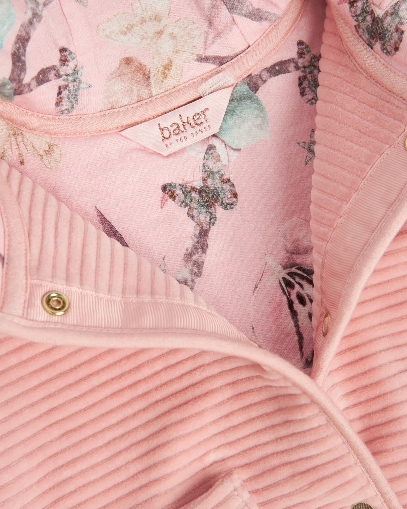 Pink Textured Hooded Jacket Ted Baker