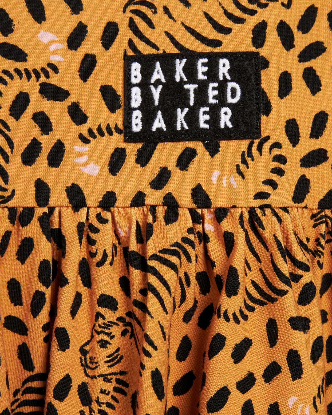 Tostado Vestido Estampado Tigres Ted Baker