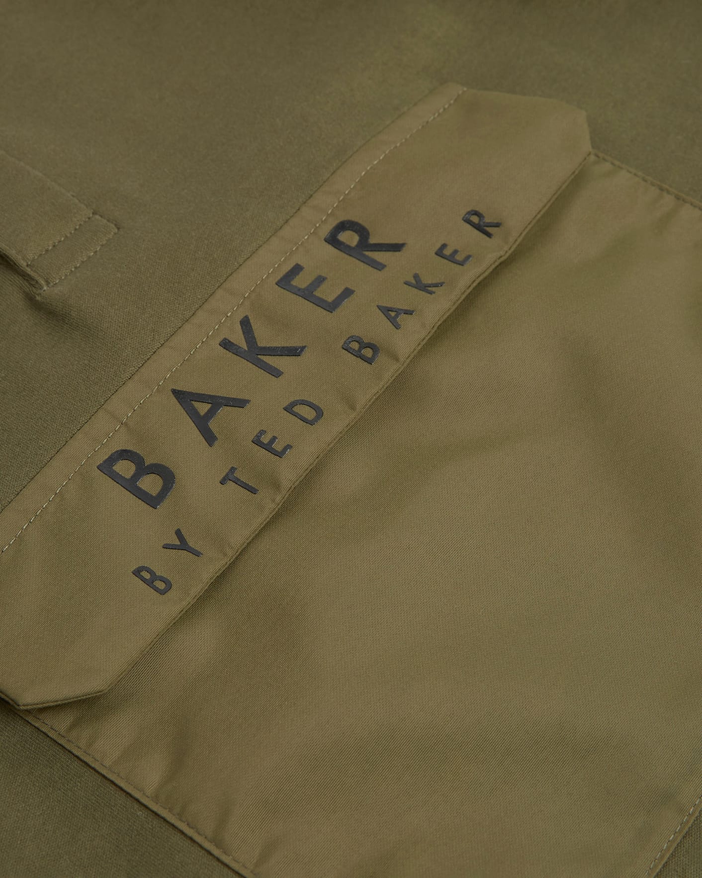 Khaki Long Sleeve Polo Shirt Ted Baker