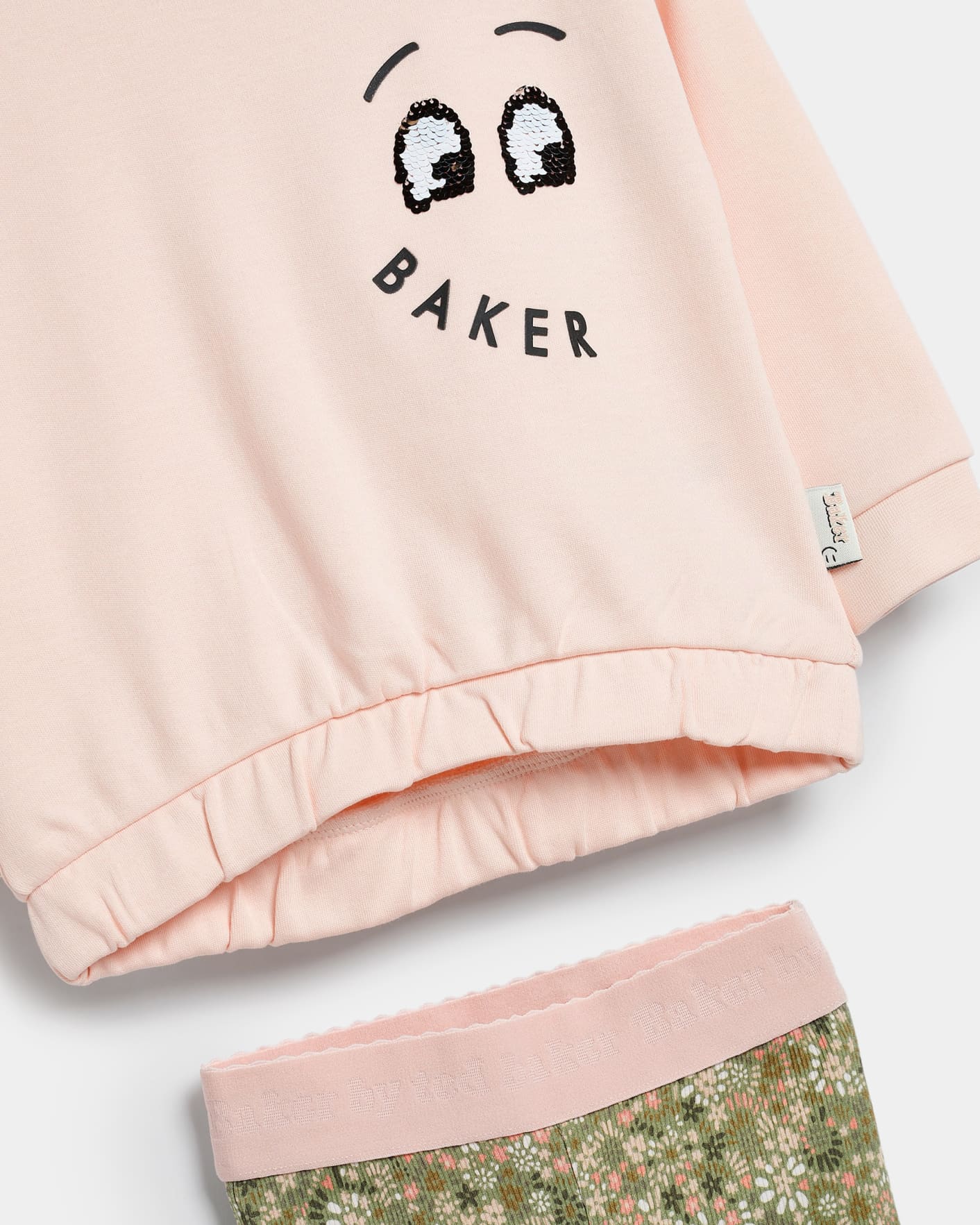 Light Pink Printed Legging With Branded Jumper Ted Baker