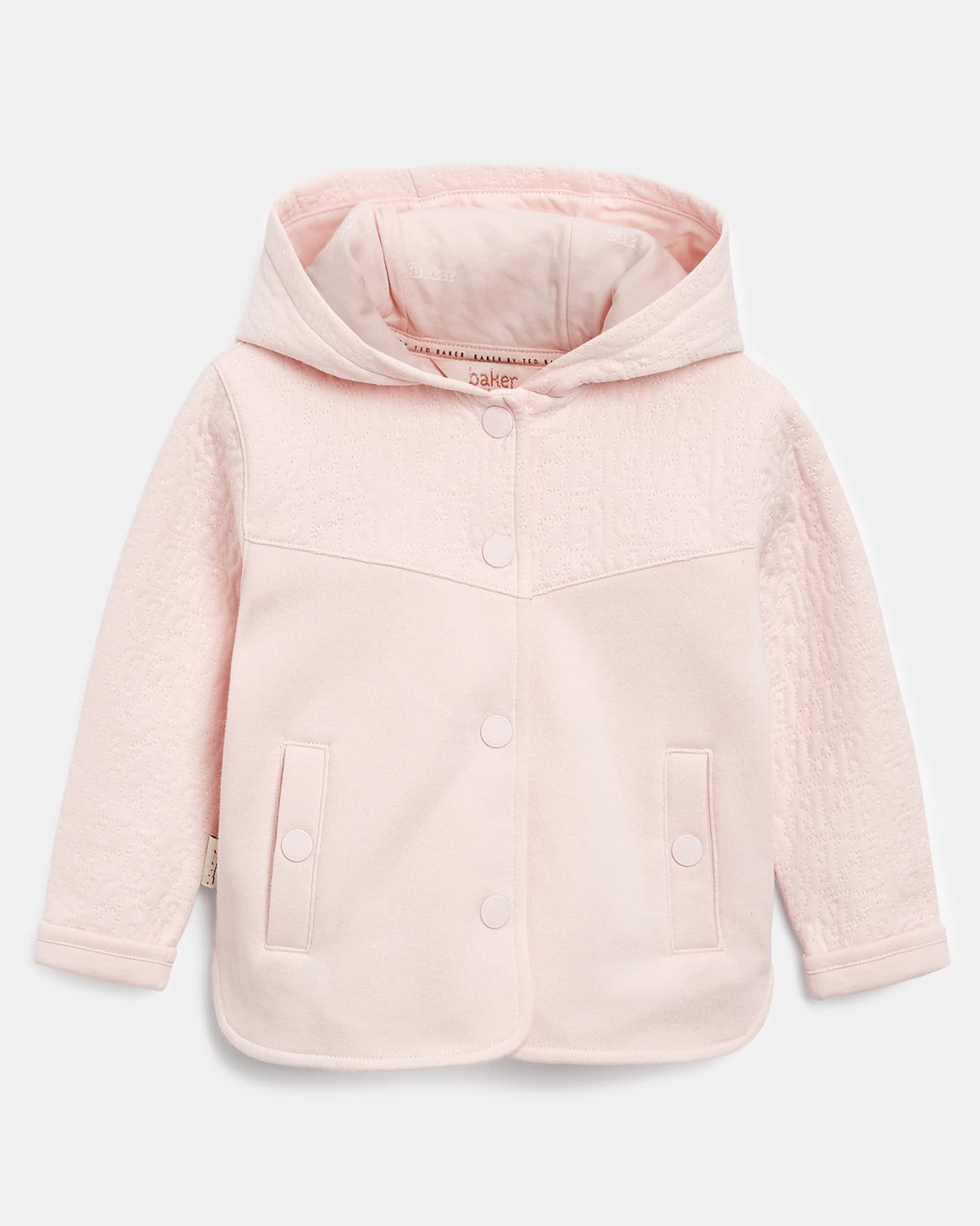 Hellrosa Quilted Branded Hooded Jacket Ted Baker