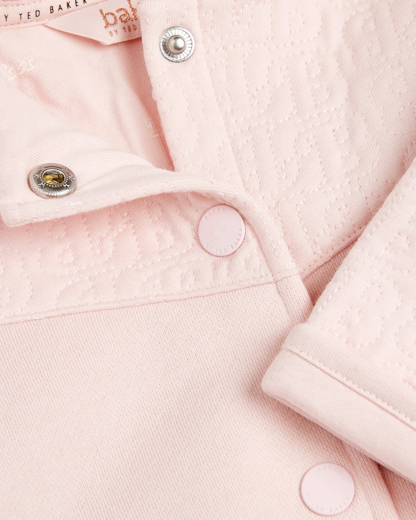 Light Pink Quilted Branded Hooded Jacket Ted Baker