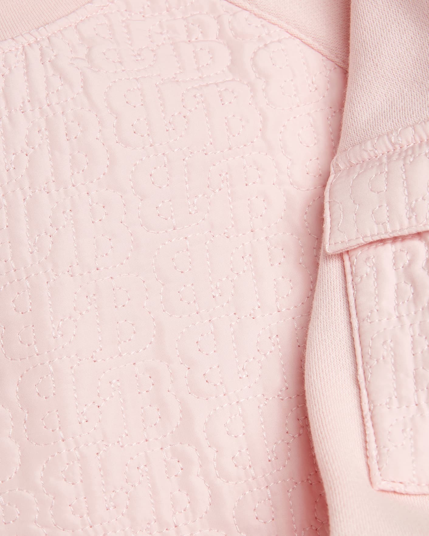 Light Pink Quilted Branded Sweatshirt Ted Baker