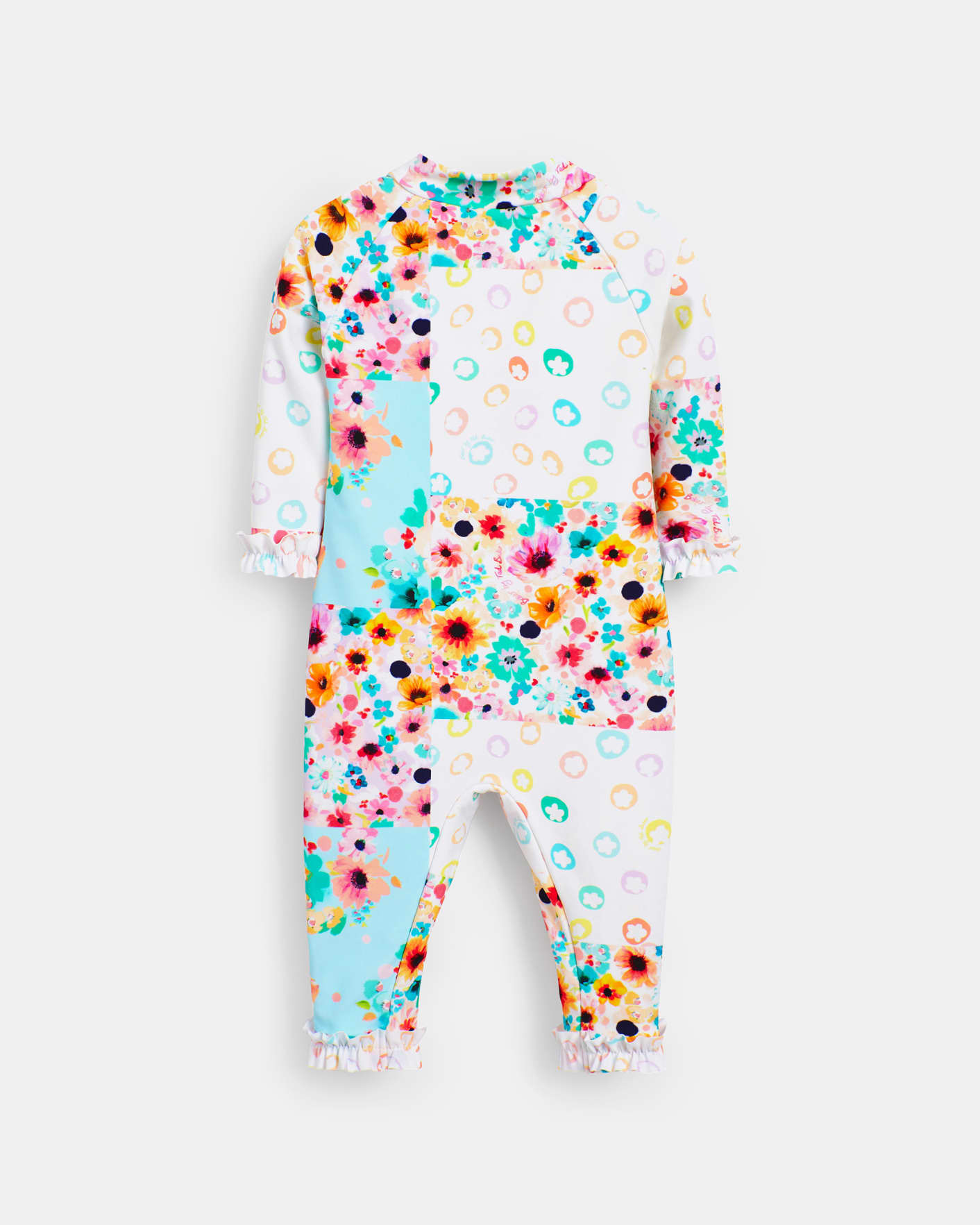 Multicoloured Long Sleeve Printed Sunsafe Suit With Hat Ted Baker