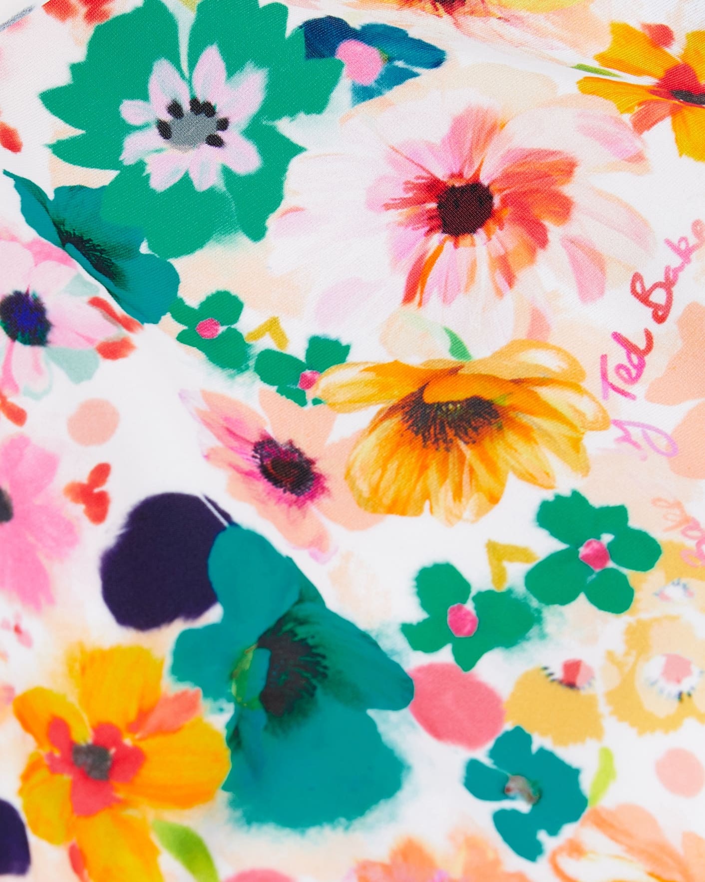 Multicoloured Floral Printed Sleepsuit Ted Baker