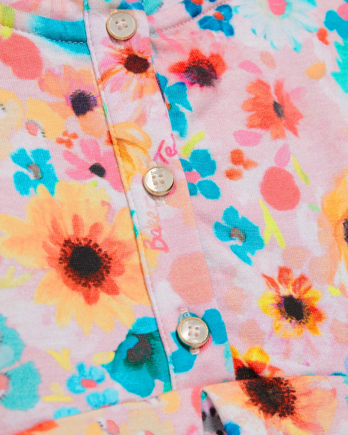 Multicolore Robe à manches longues en jersey imprimé floral Ted Baker