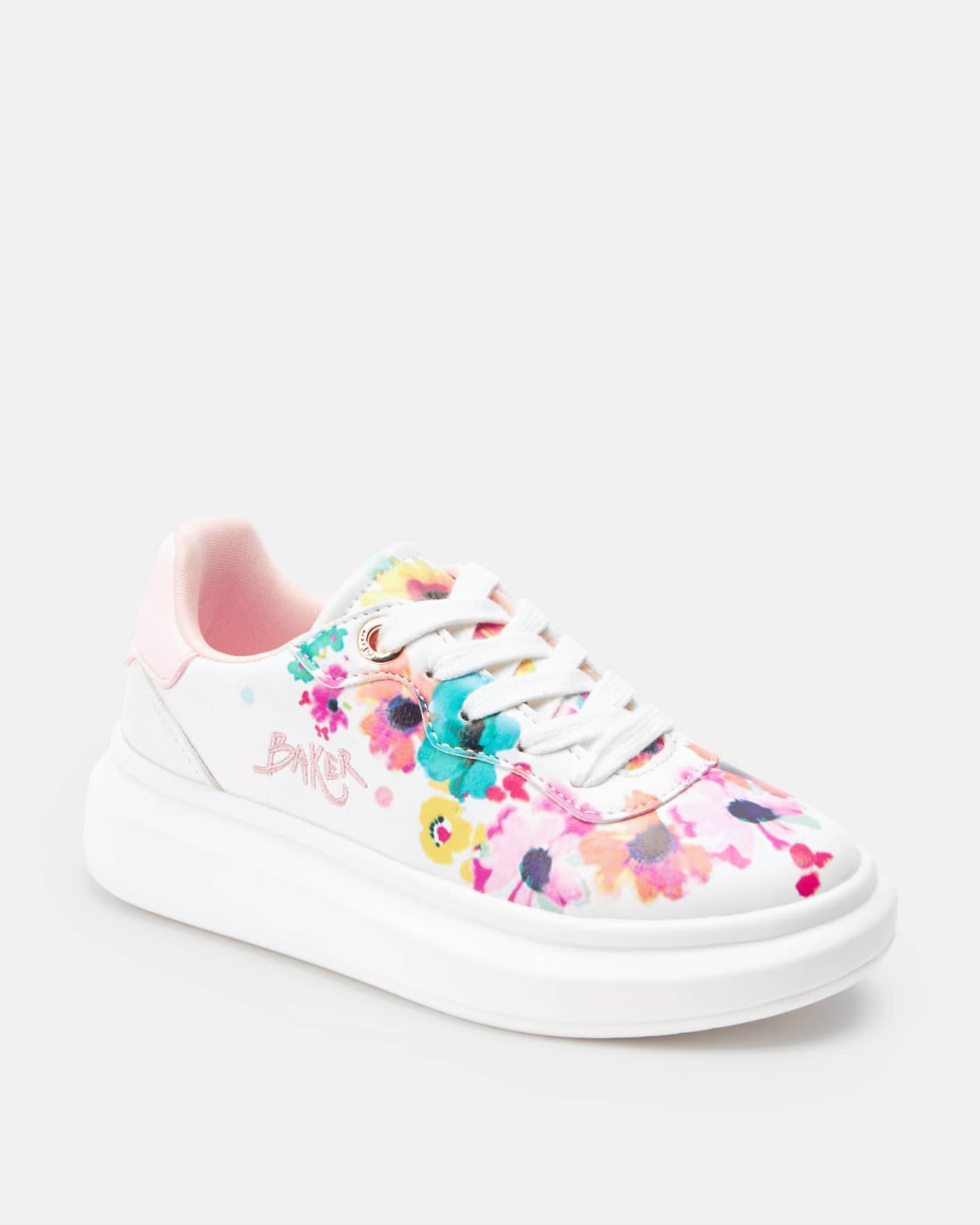 Weiß Printed Platform Lace Up Trainer Ted Baker