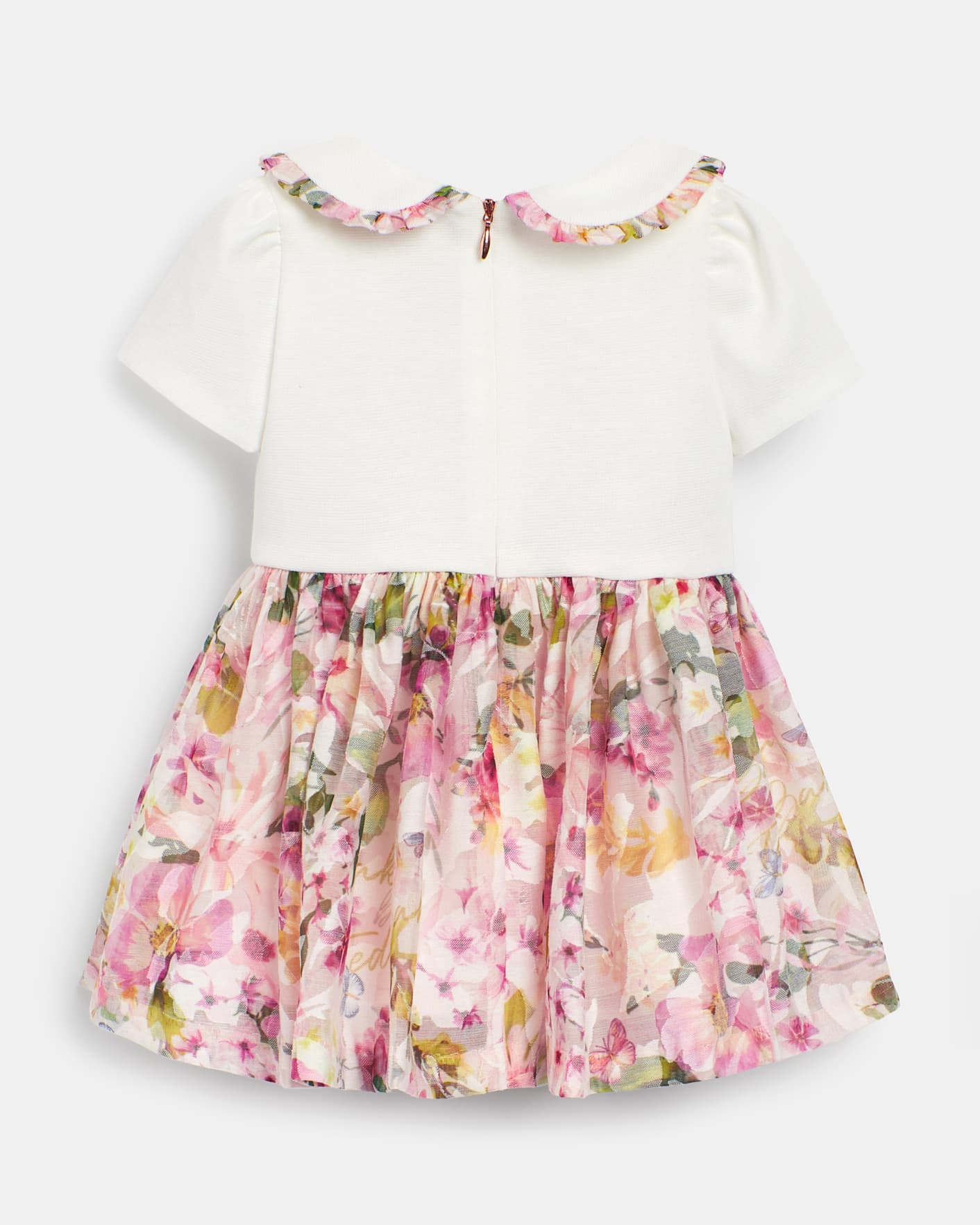 Multicoloured Short Sleeve Floral Skirted Dress Ted Baker