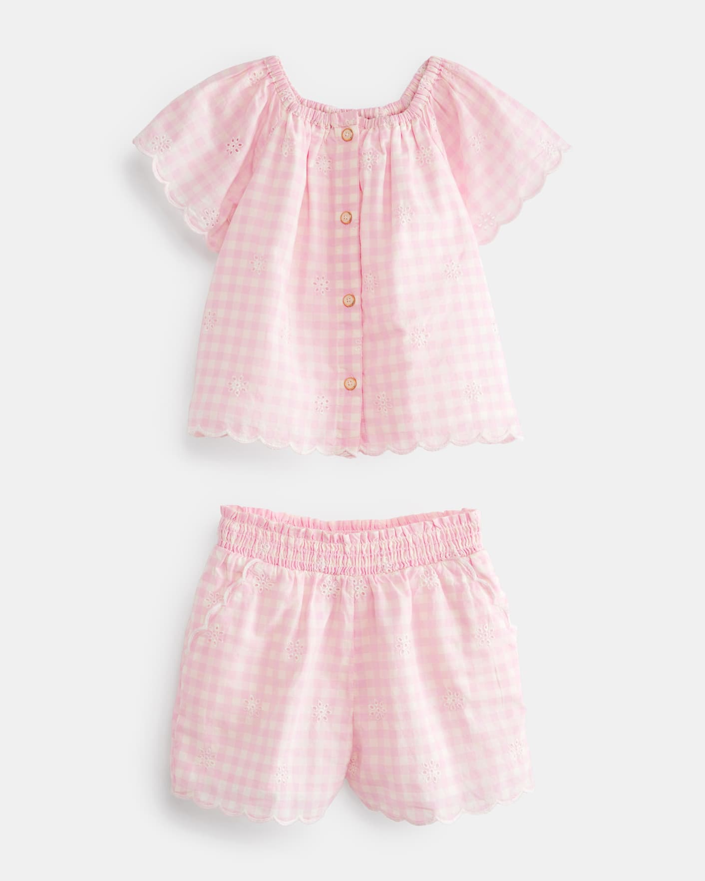 Pink Printed Top And Shorts Set Ted Baker