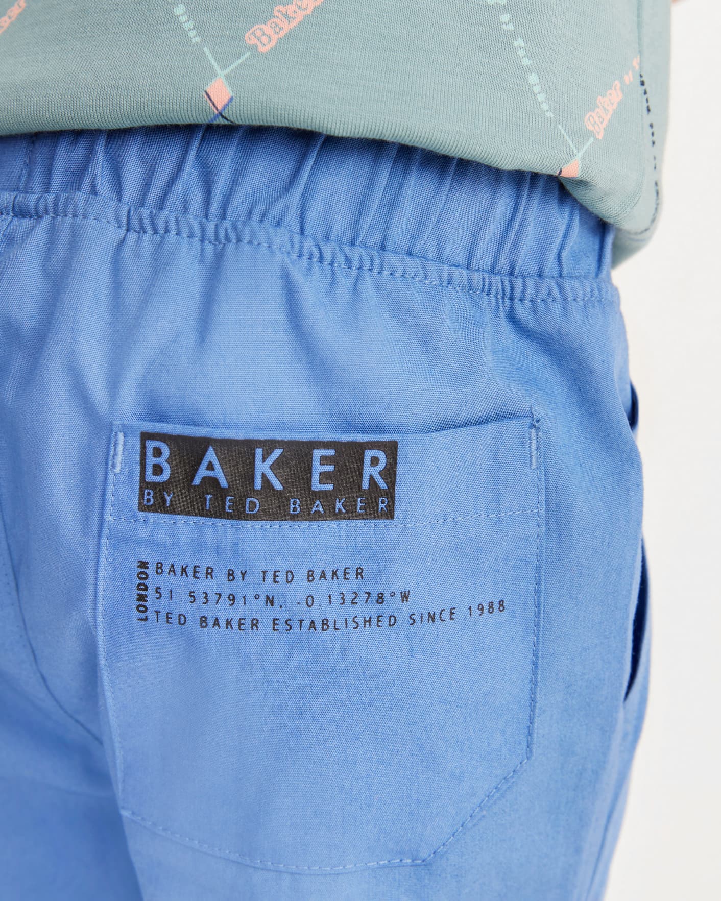 Blue Woven Trousers Ted Baker