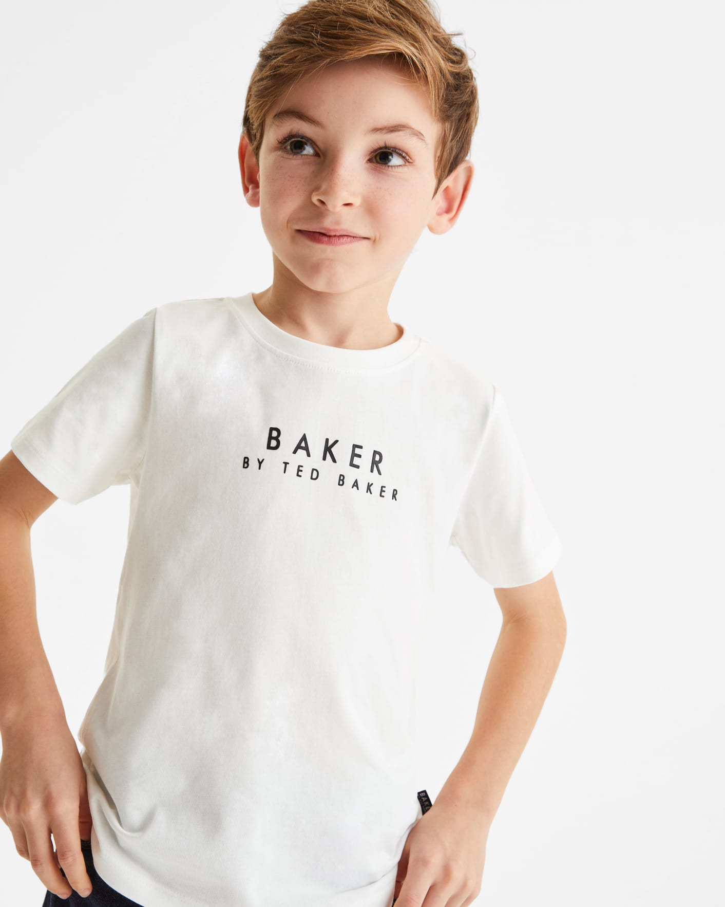 White Branded Cotton Tee Ted Baker