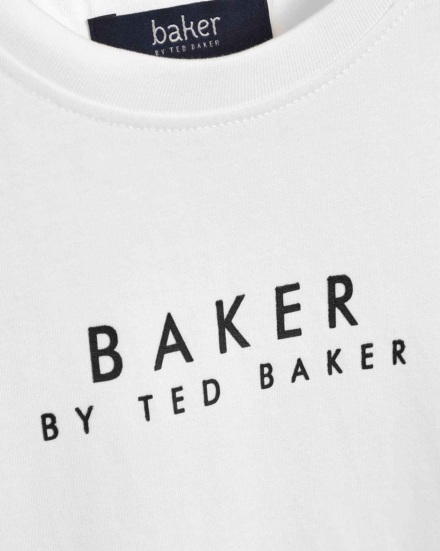 White Branded Cotton Tee Ted Baker