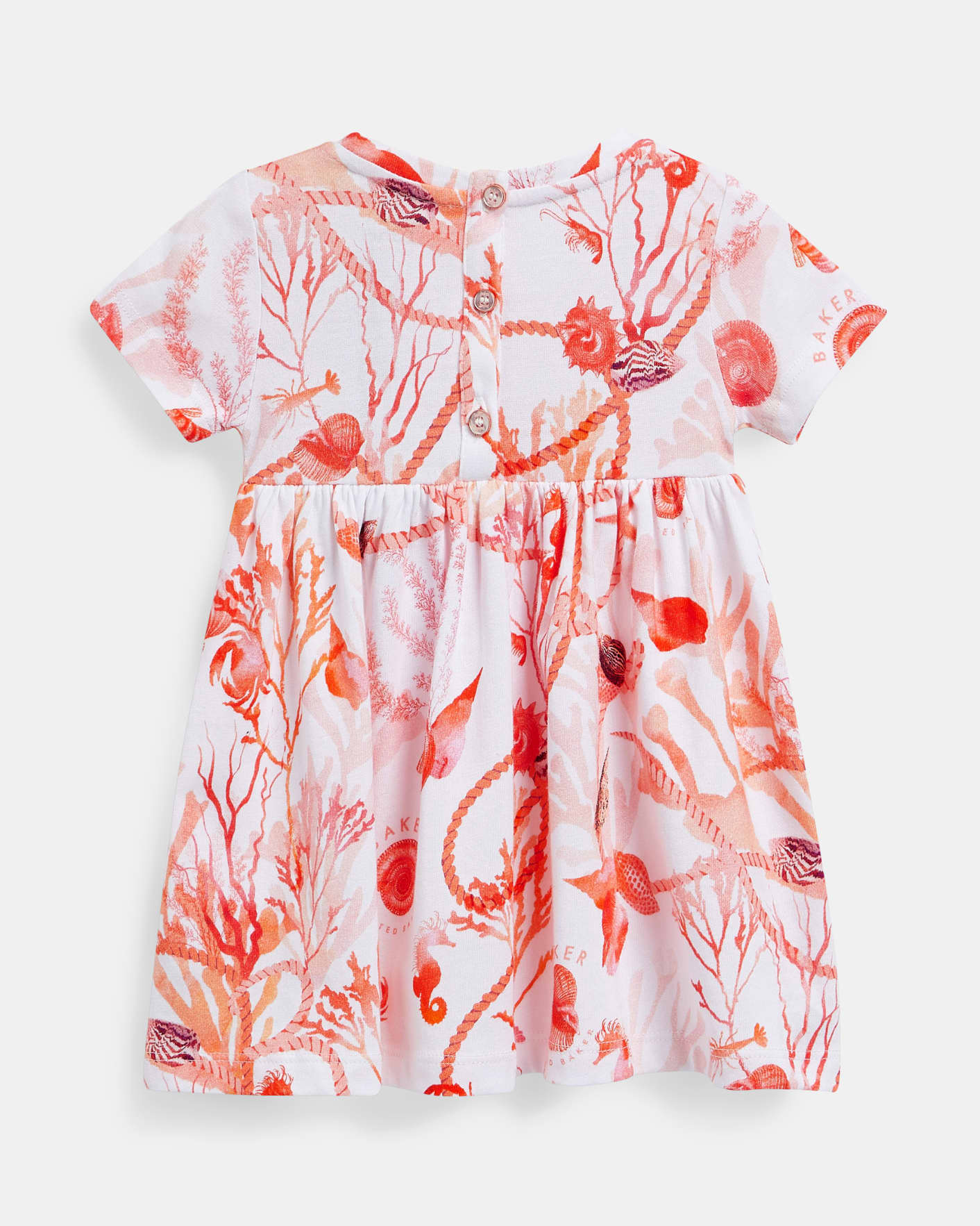 Coral Printed Short Sleeve Dress Ted Baker