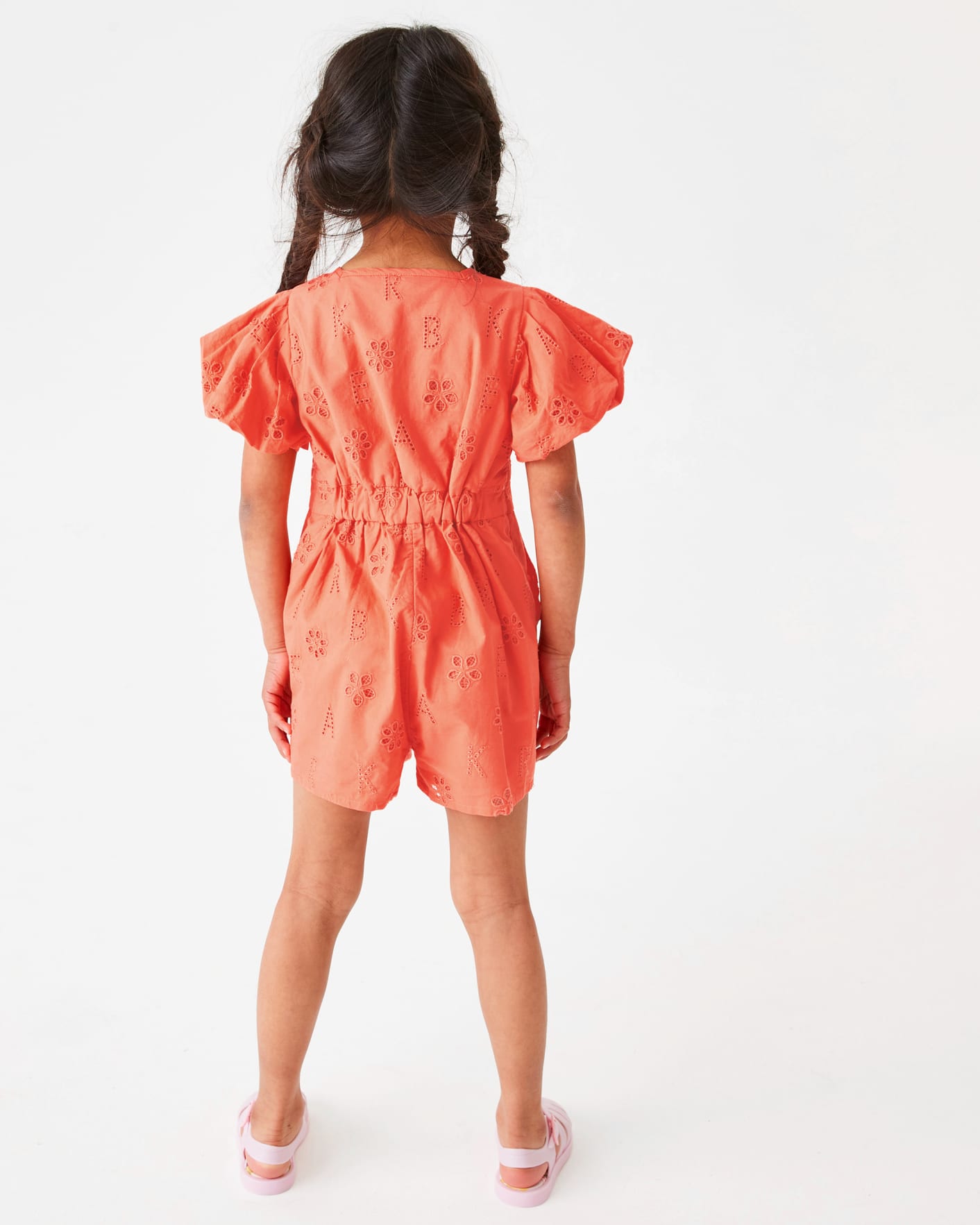 Coral Short Sleeve Embroidered Playsuit Ted Baker