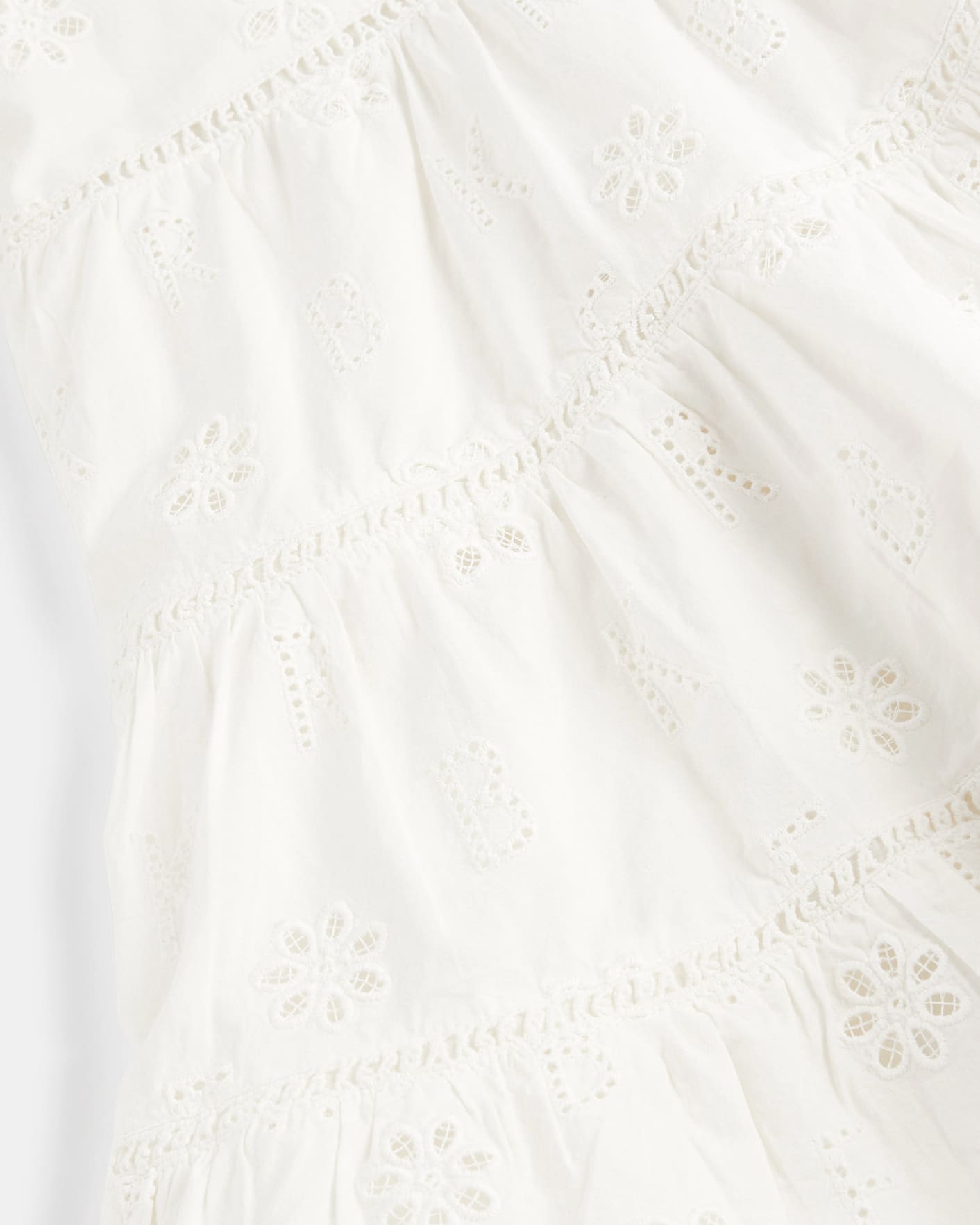 White Tiered Day Dress With Puff Sleeves Ted Baker