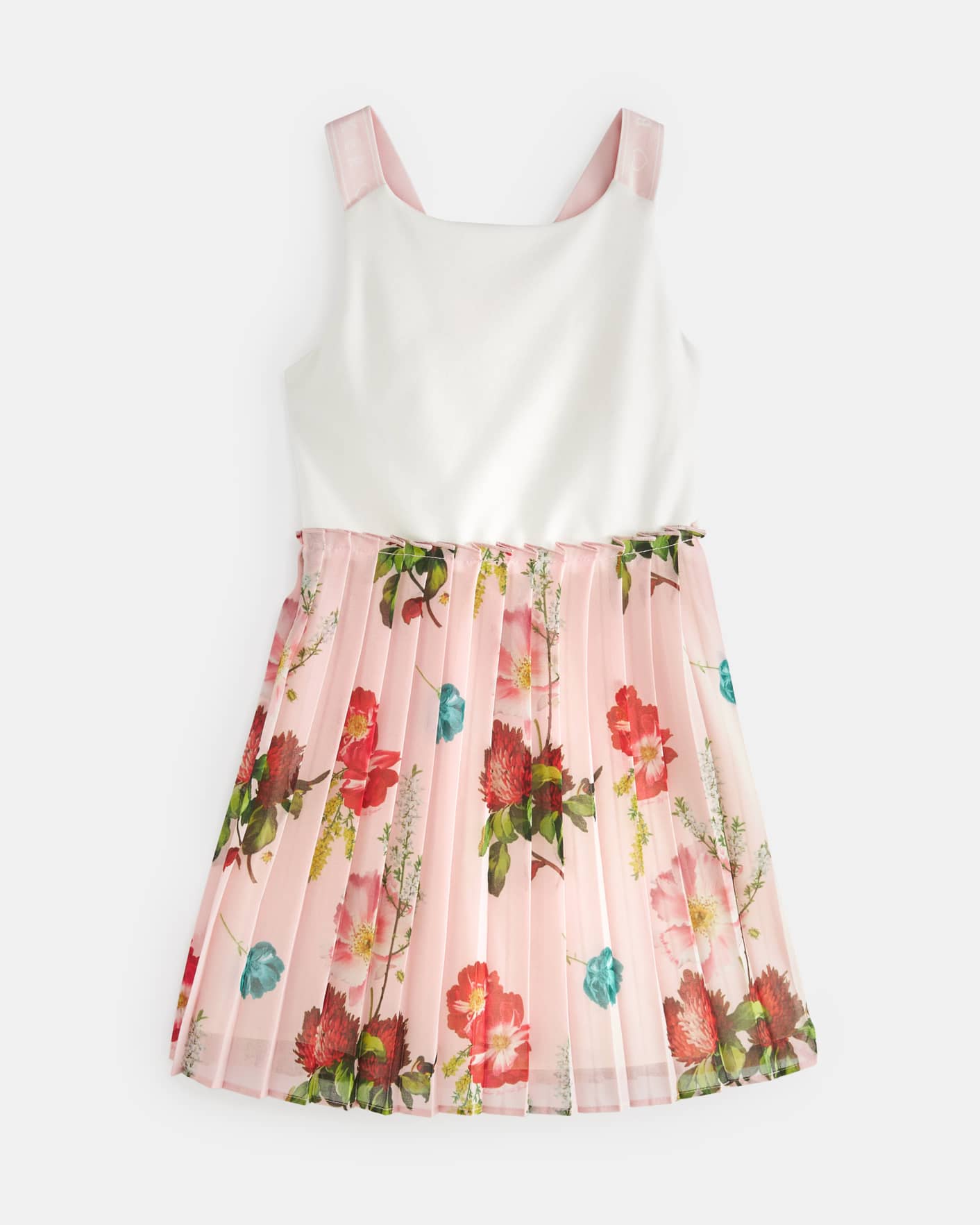 Pink Dress With Floral Pleated Skirt Ted Baker