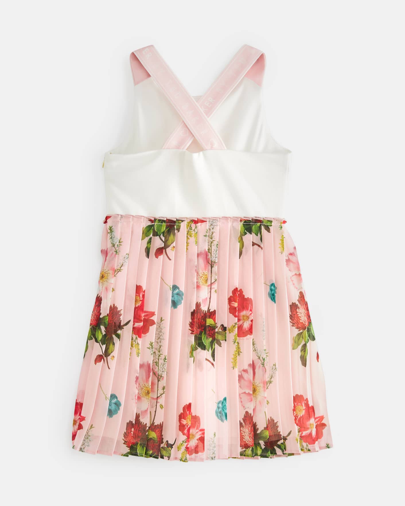 Pink Dress With Floral Pleated Skirt Ted Baker