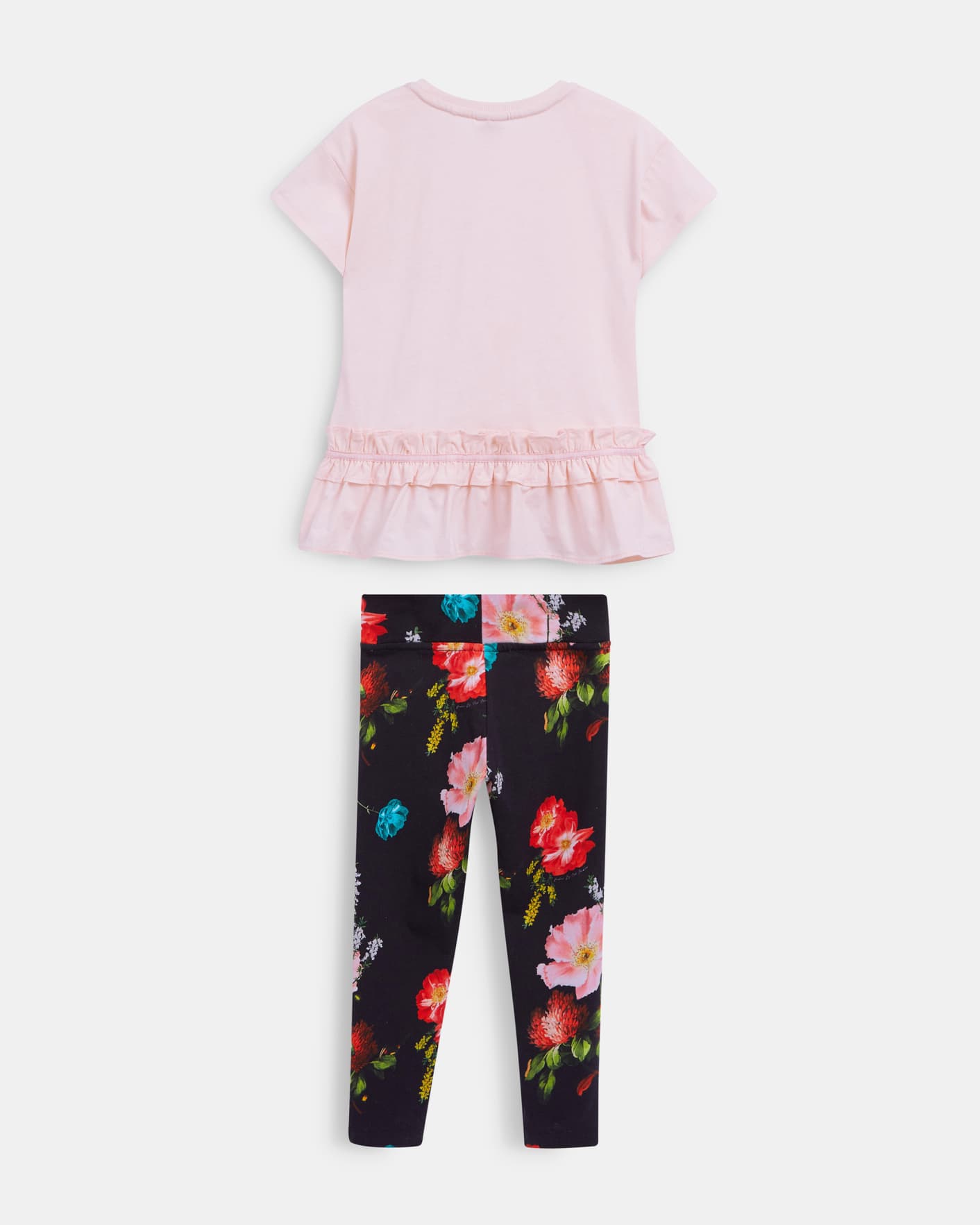 Navy Printed Legging and Frilled Top Set Ted Baker