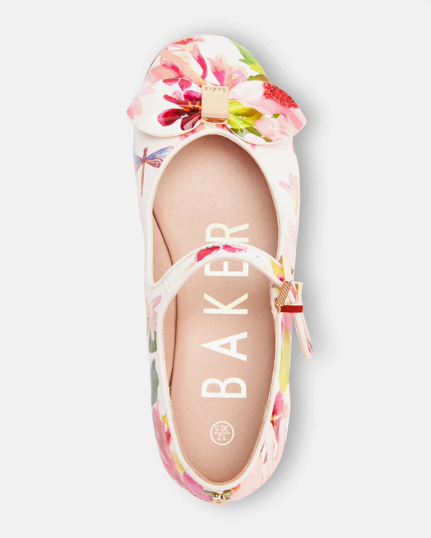 White M46286 Floral Bow Shoe Ted Baker