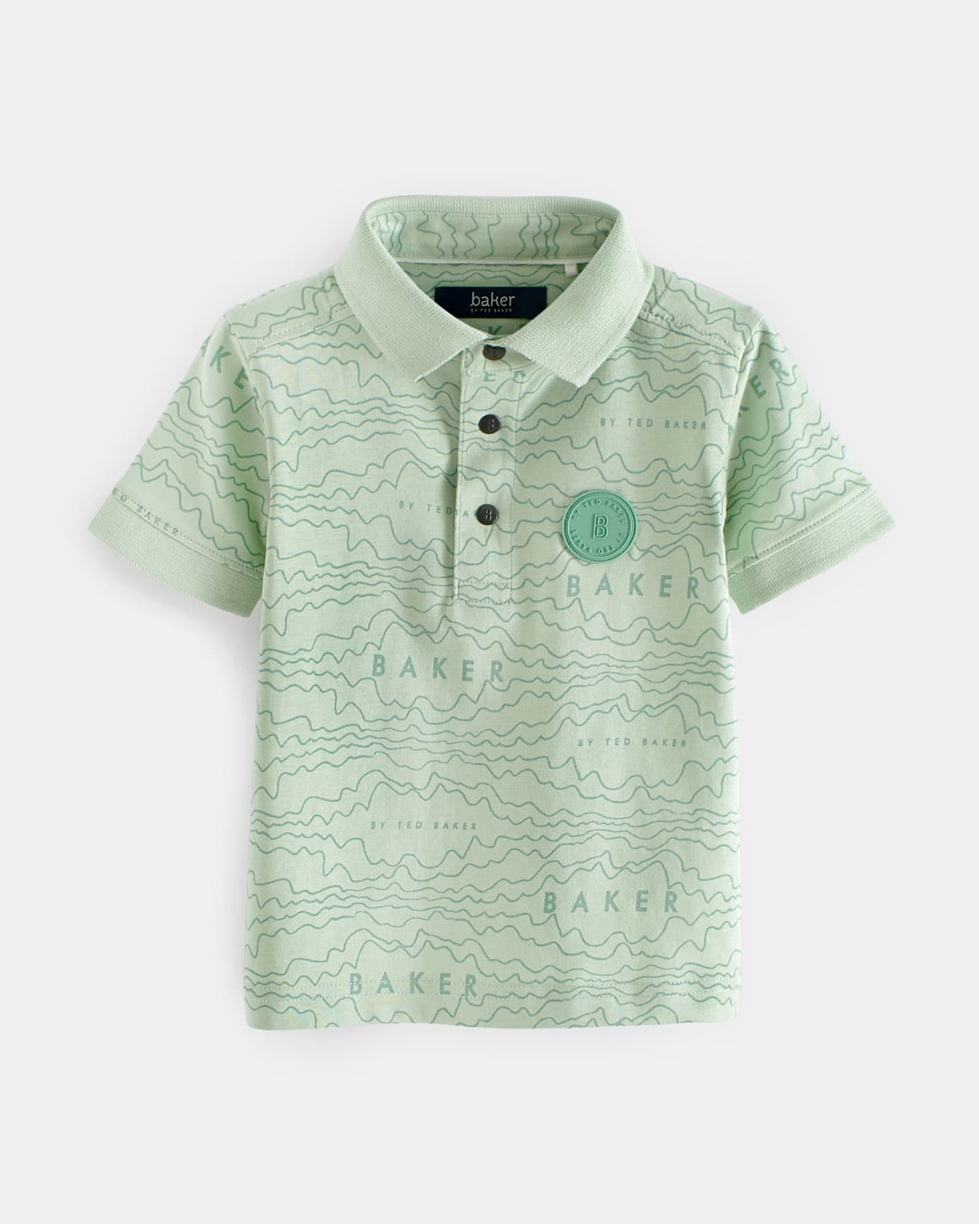 Green All Over Print Polo Shirt Ted Baker
