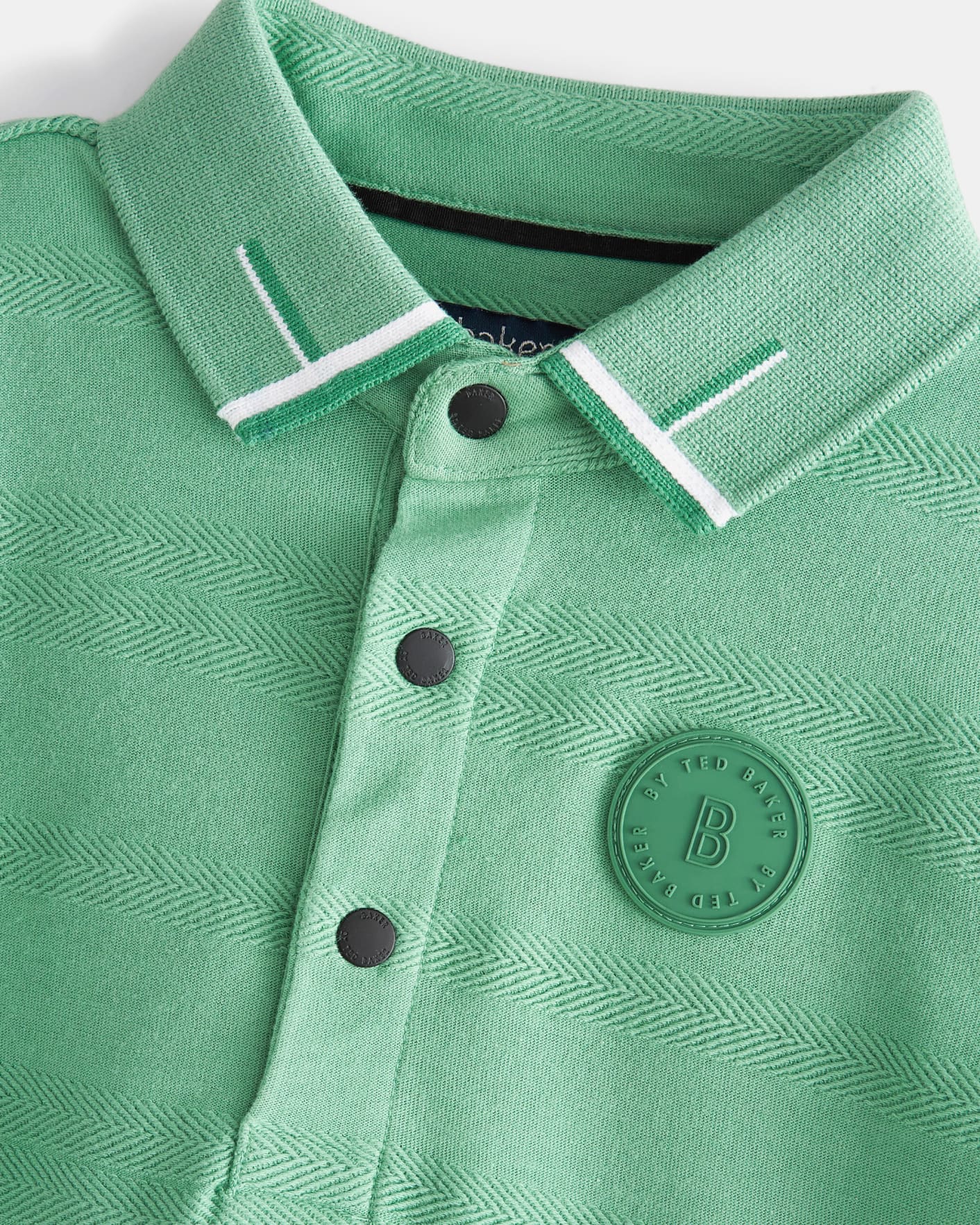Green T Textured Polo Shirt Ted Baker