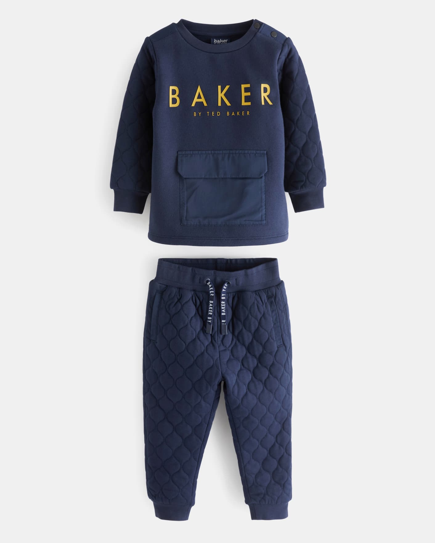 Navy Quilted Sweat Set Ted Baker