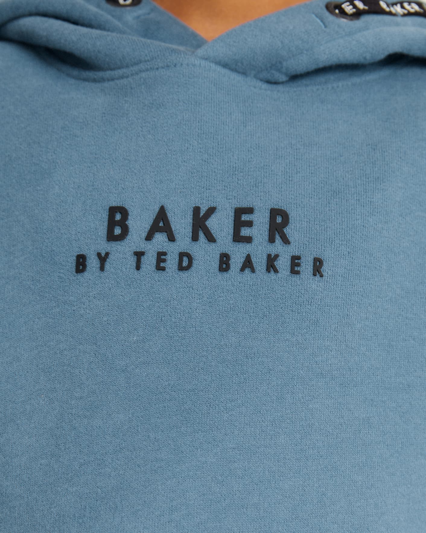 Blue Branded Cotton Hoodie Ted Baker