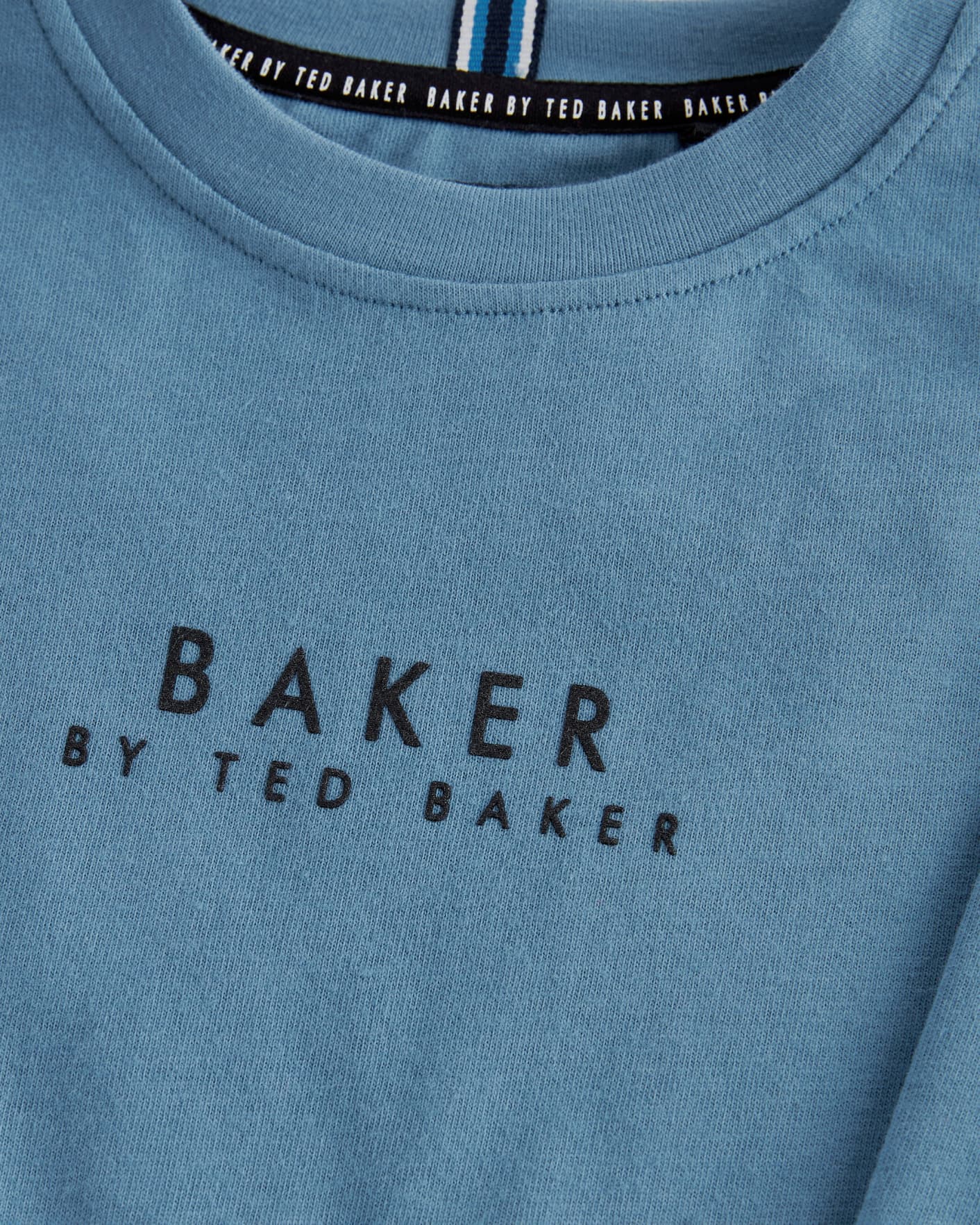 Blue Branded Long Sleeve T-Shirt Ted Baker