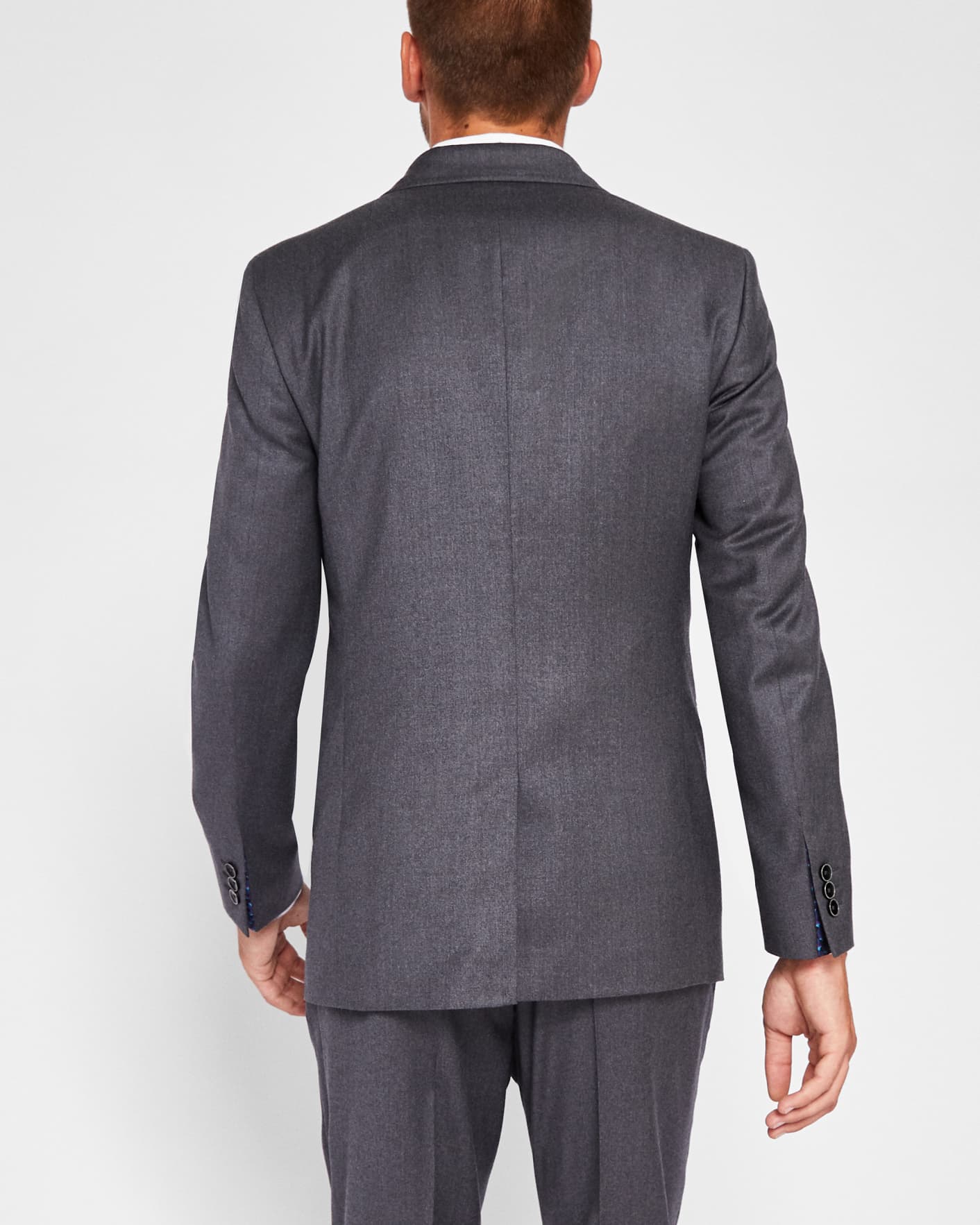 Gray Debonair wool suit jacket Ted Baker