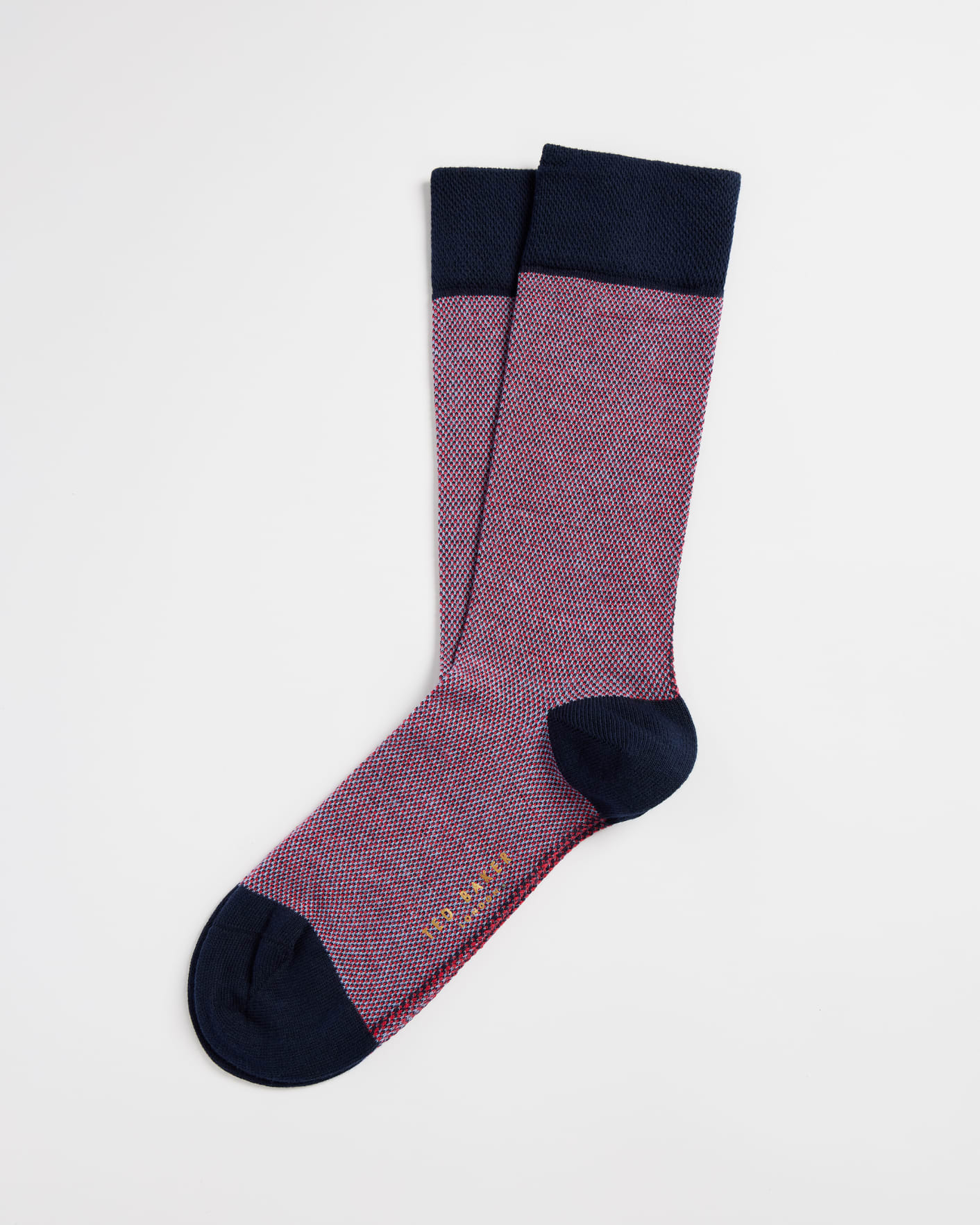 Red Textured Cotton Socks Ted Baker
