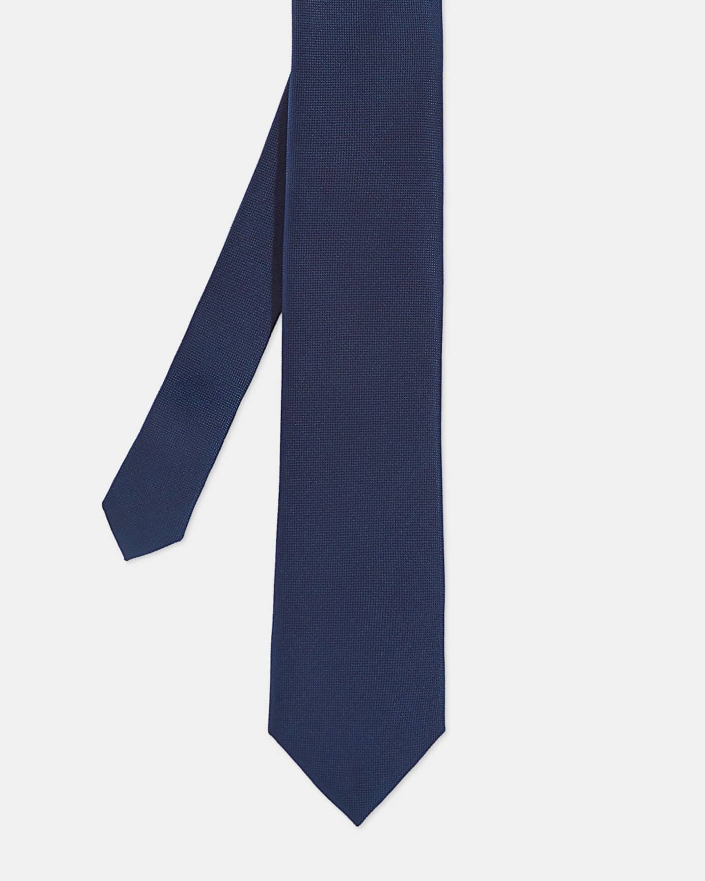 Navy Plain silk tie Ted Baker